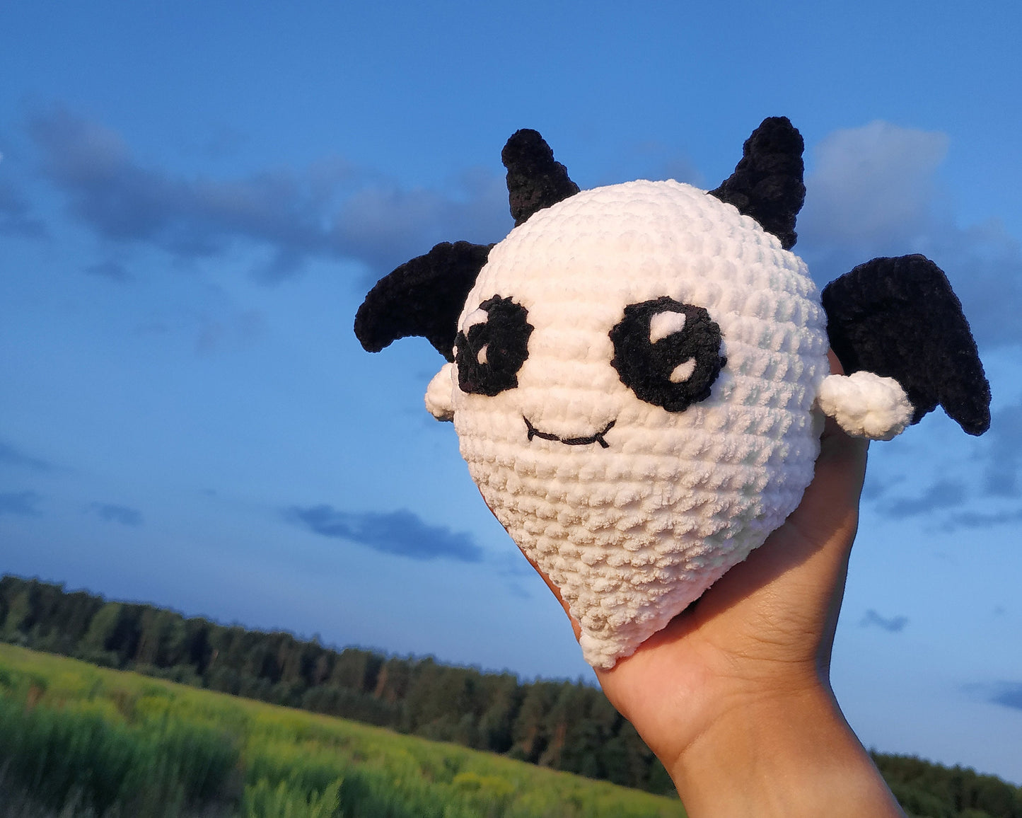 Ghost Crochet PATTERN, Halloween Amigurumi Bat, Stuffed Boo Plushie