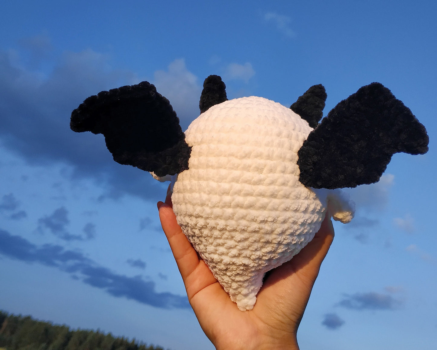 Ghost Crochet PATTERN, Halloween Amigurumi Bat, Stuffed Boo Plushie