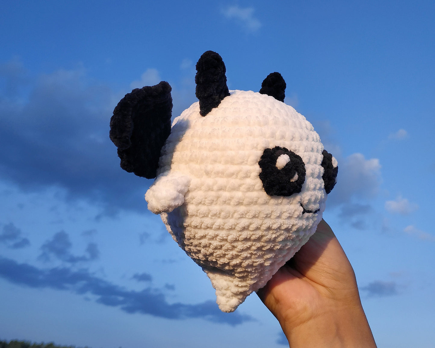 Ghost Crochet PATTERN, Halloween Amigurumi Bat, Stuffed Boo Plushie