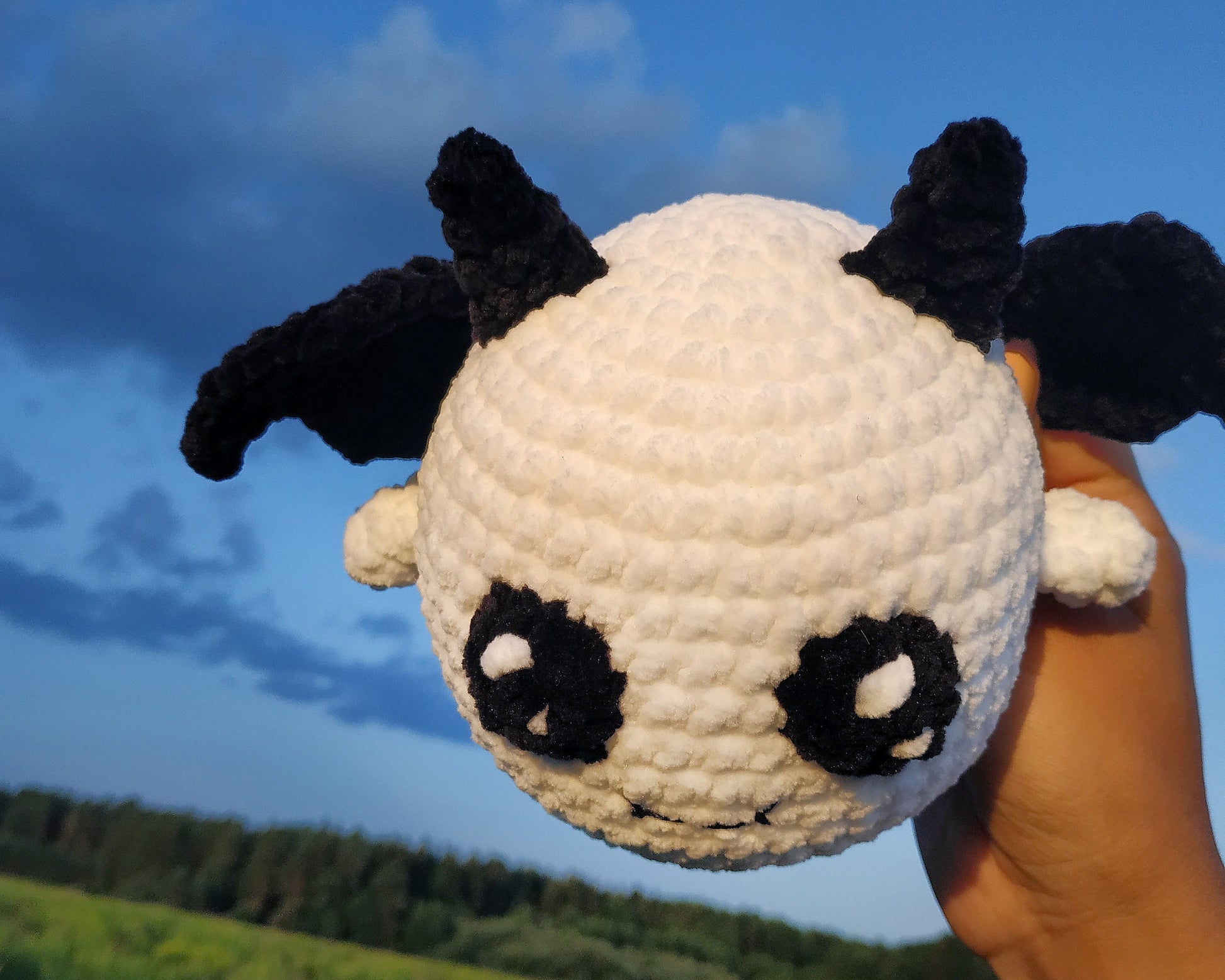 Ghost Crochet PATTERN, Halloween Amigurumi Bat, Stuffed Boo Plushie