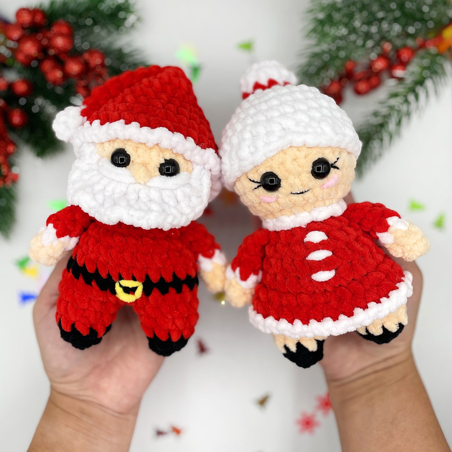 Häkelanleitungen für Weihnachtsmann & Weihnachtsfrau – wenig Näharbeit (Kopie)