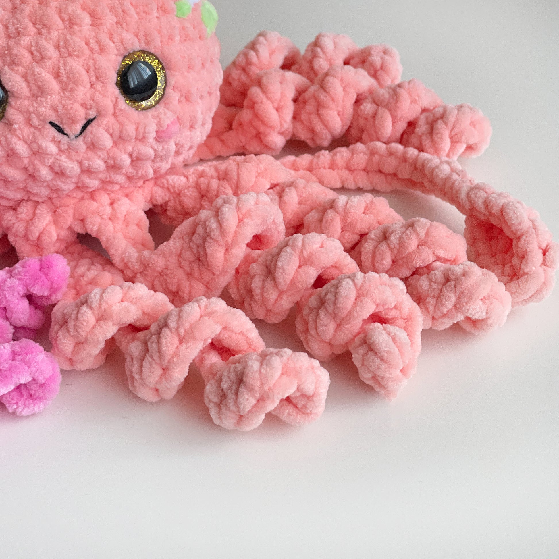 Squid Mama & Baby Crochet Pattern, Cute Plushie with Hidden Pouch, Easy No Sew Amigurumi, Mothers Day/Baby Shower Gift Idea, Beginner PDF