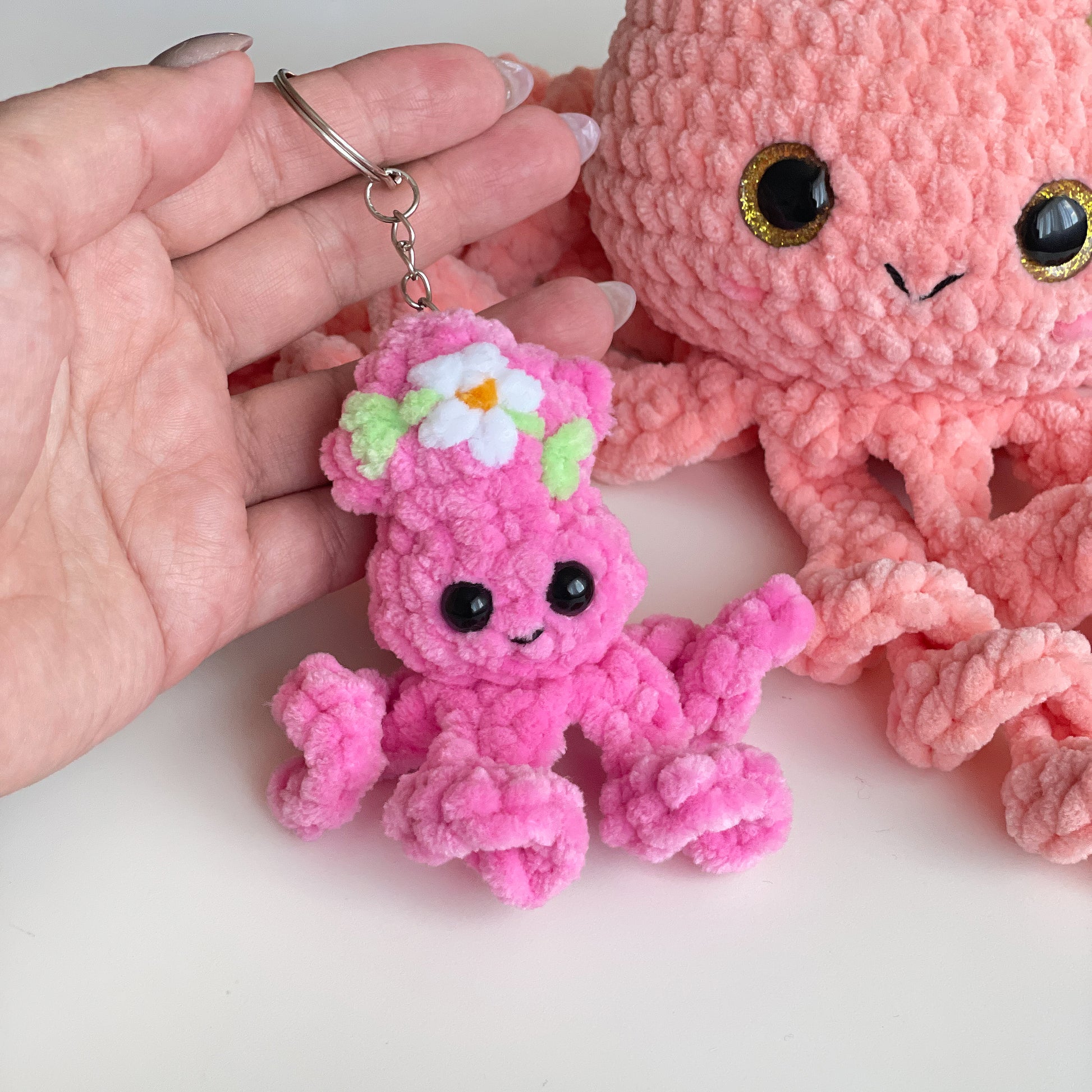 Squid Mama & Baby Crochet Pattern, Cute Plushie with Hidden Pouch, Easy No Sew Amigurumi, Mothers Day/Baby Shower Gift Idea, Beginner PDF