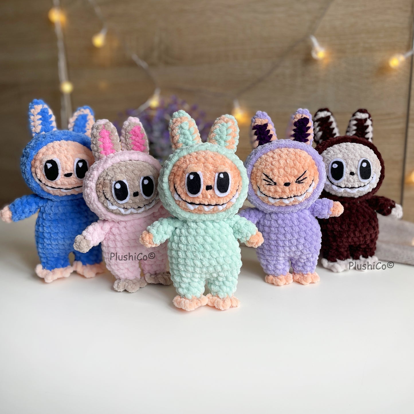 Smiling Bunny Crochet Pattern (Labubu Fan Art)