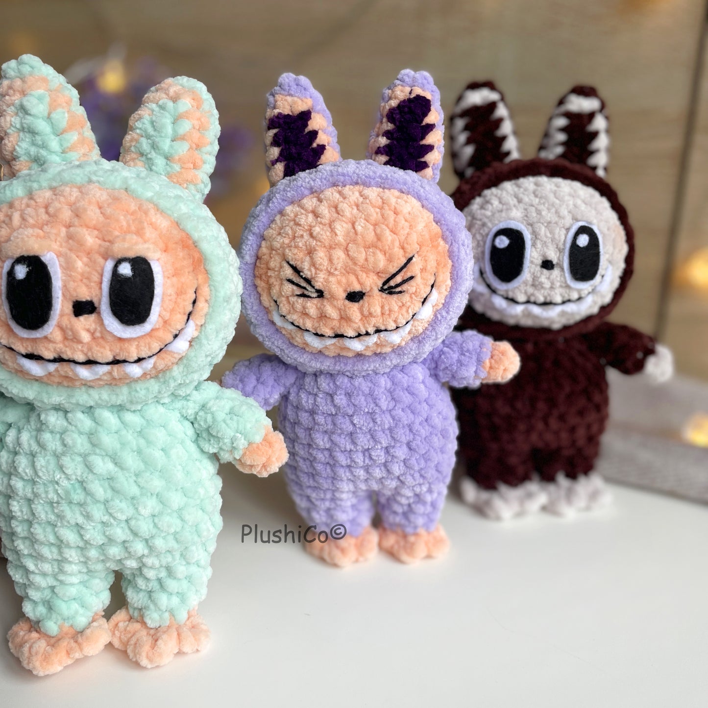 Smiling Bunny Crochet Pattern (Labubu Fan Art)