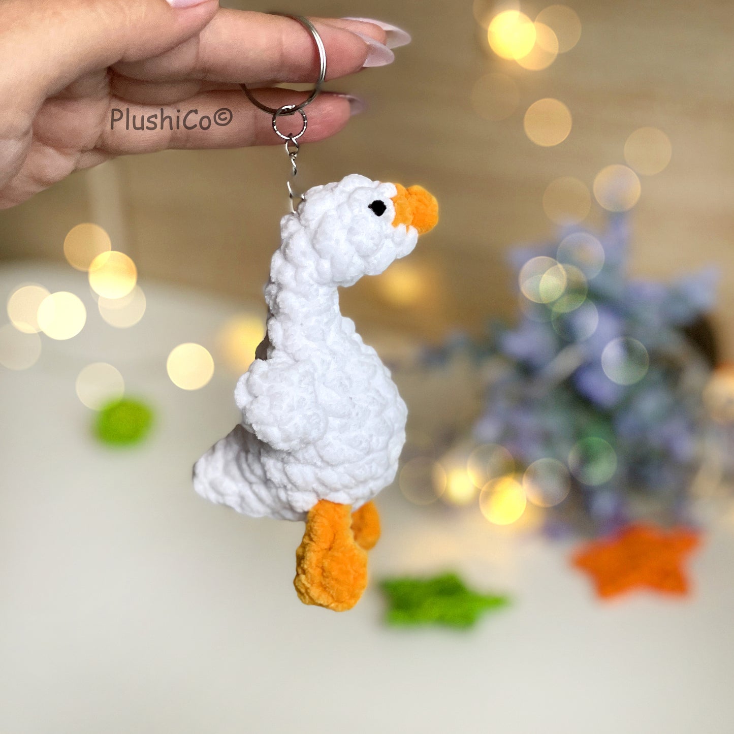 Goose Keychain Crochet Pattern - NO SEW