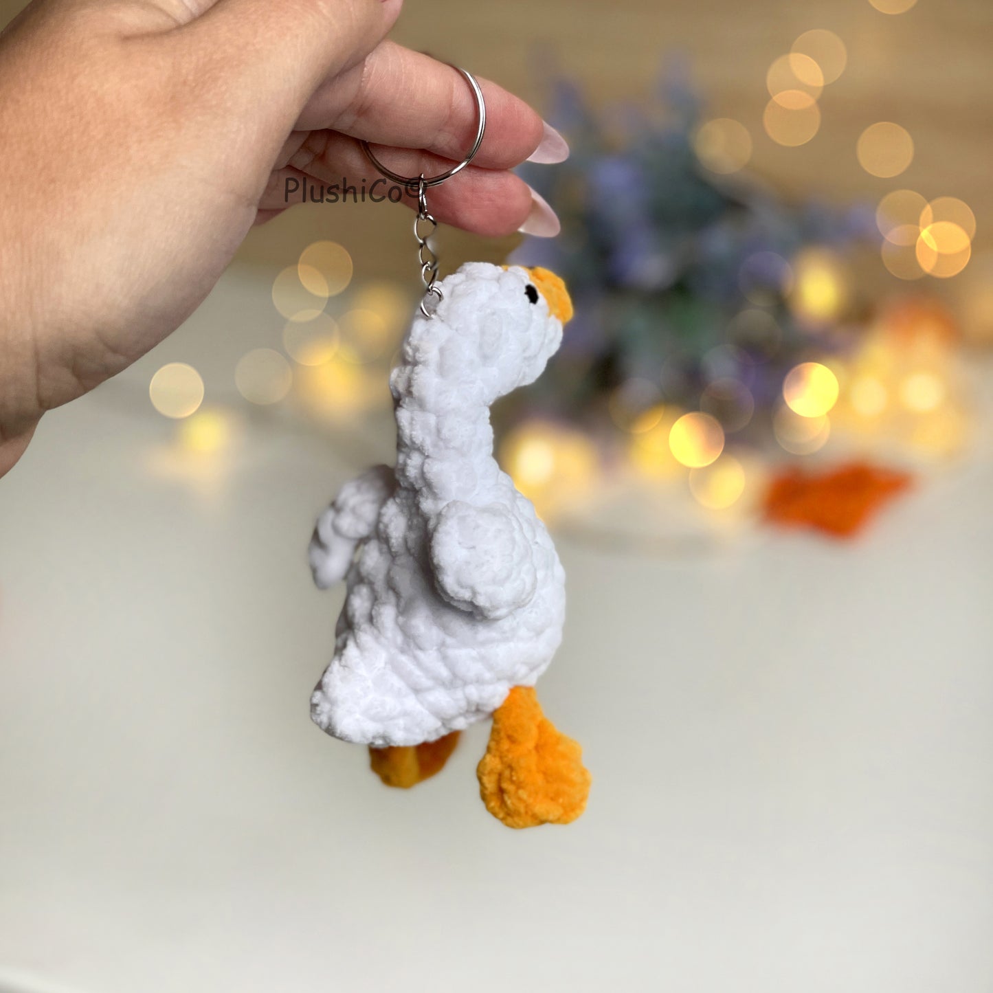 Goose Keychain Crochet Pattern - NO SEW