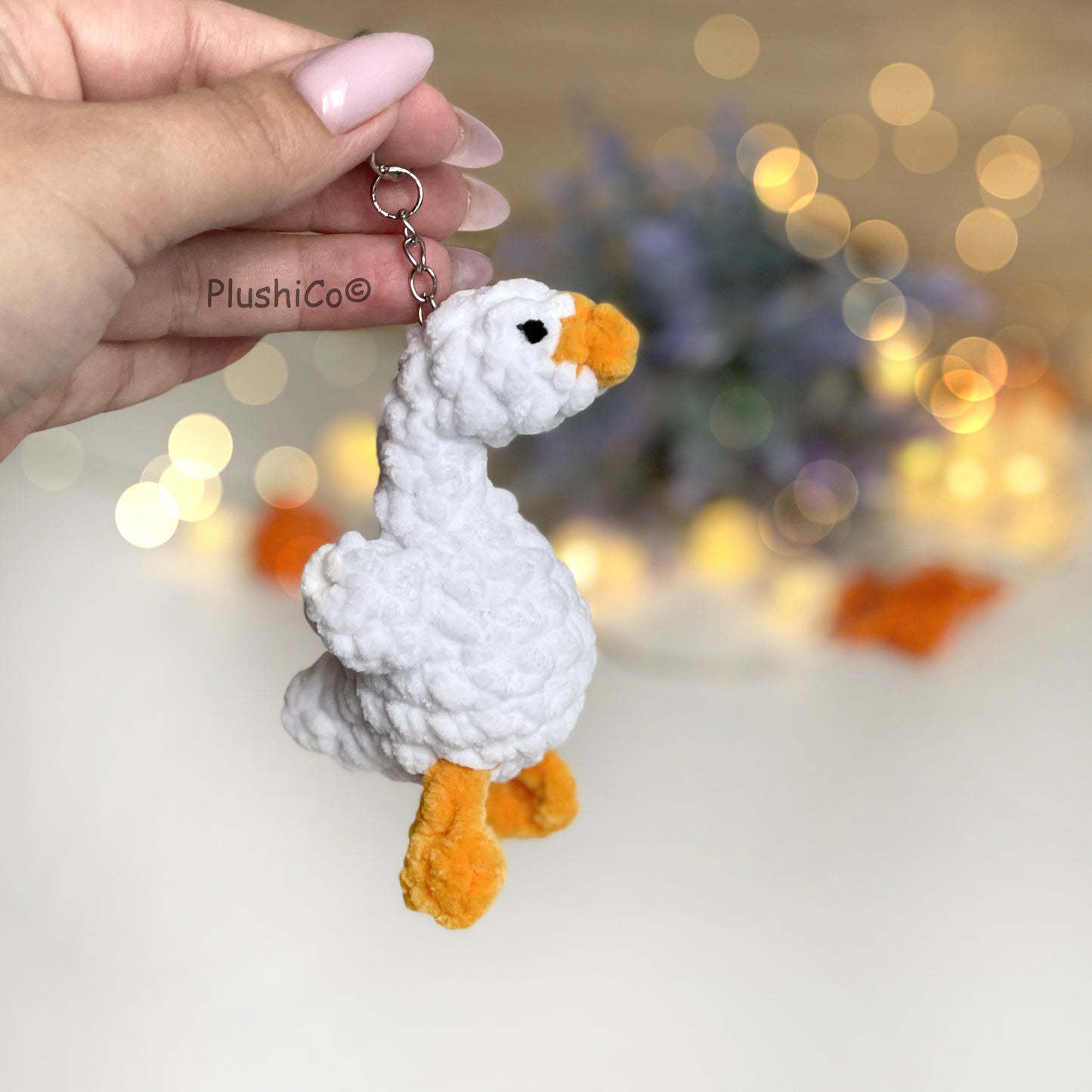Goose Keychain Crochet Pattern - NO SEW