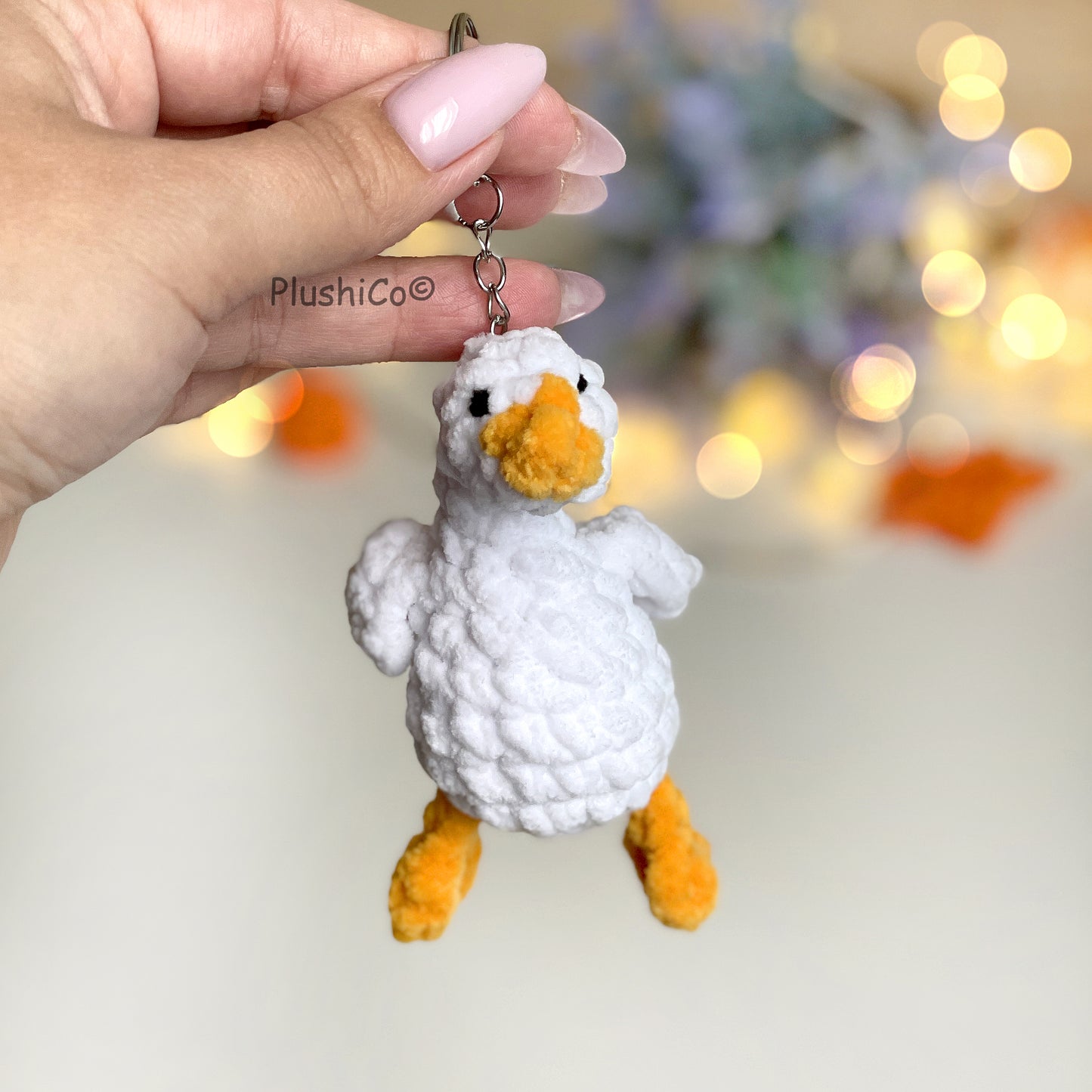 Goose Keychain Crochet Pattern - NO SEW