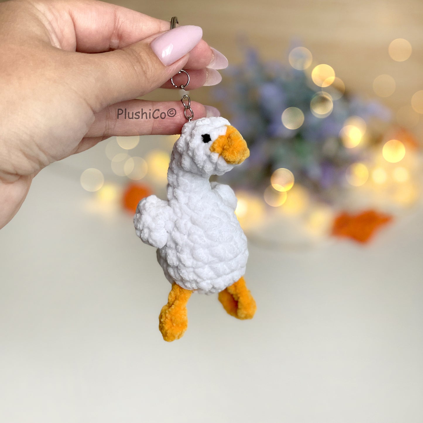 Goose Keychain Crochet Pattern - NO SEW