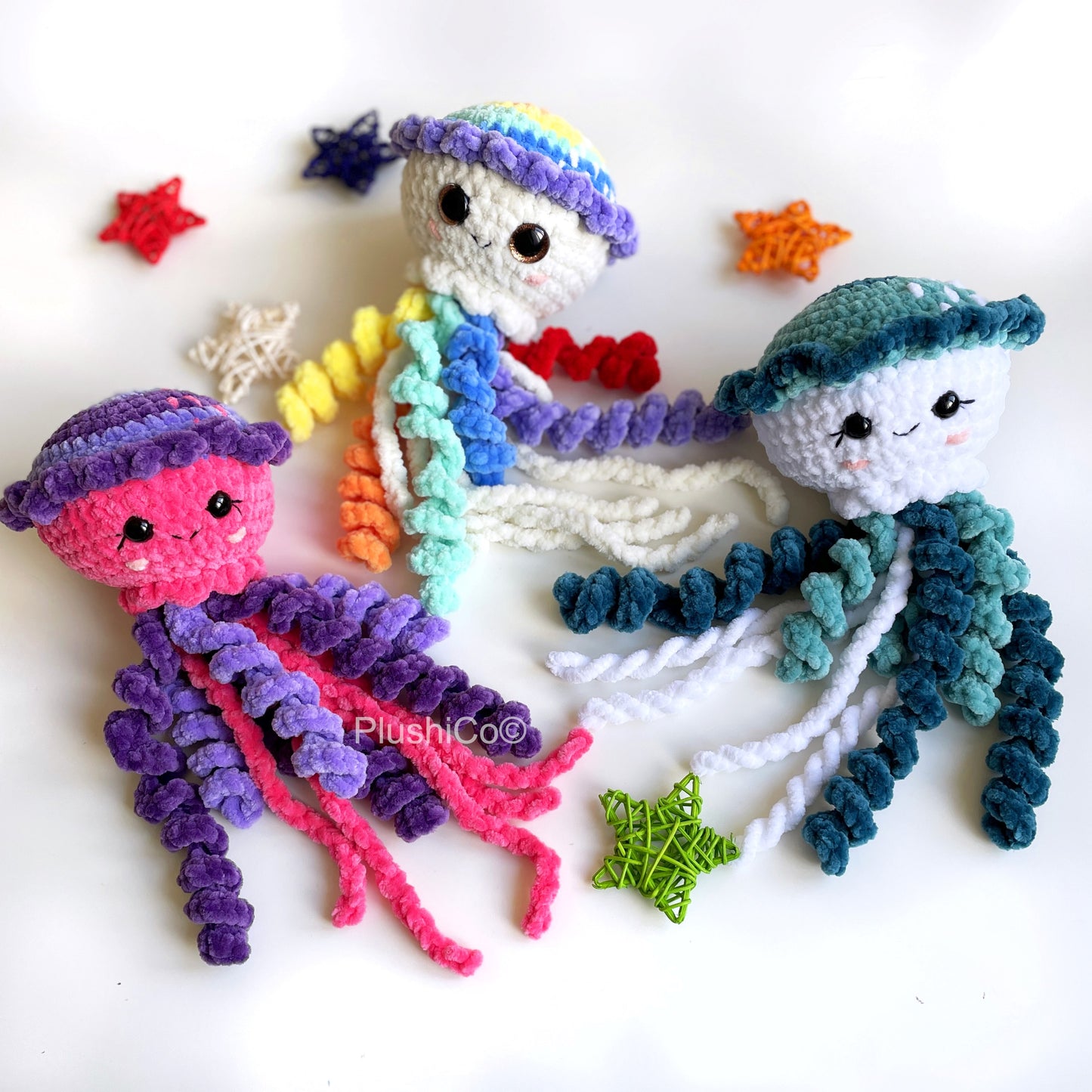 Patrón de ganchillo de medusas - SIN COSER (Copiar)