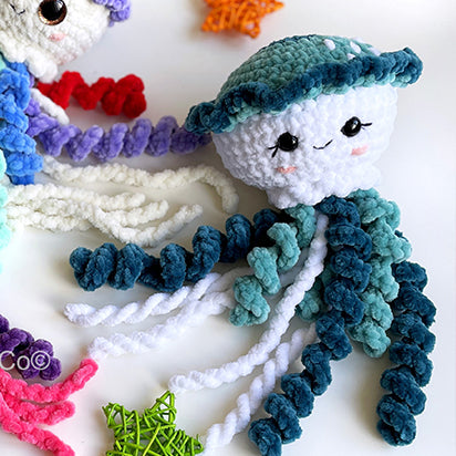 Patrón de ganchillo de medusas - SIN COSER (Copiar)