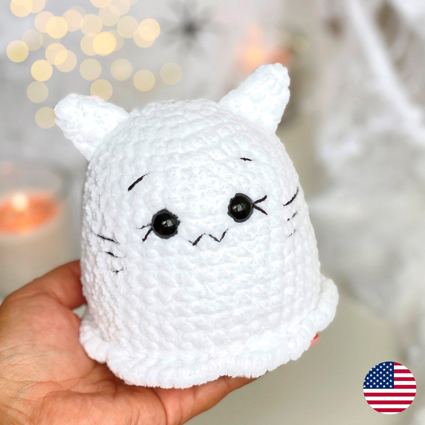Cat Ghost Crochet PATTERN - Low Sew