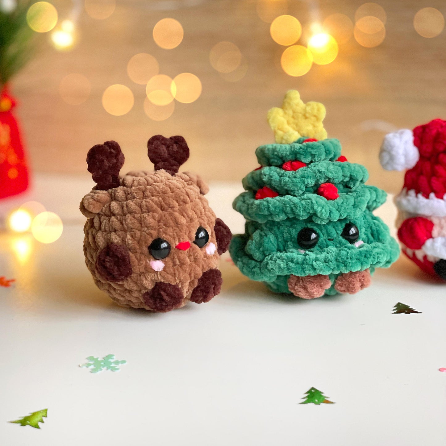 Crochet Christmas Patterns 3-in-1, Low/No Sew