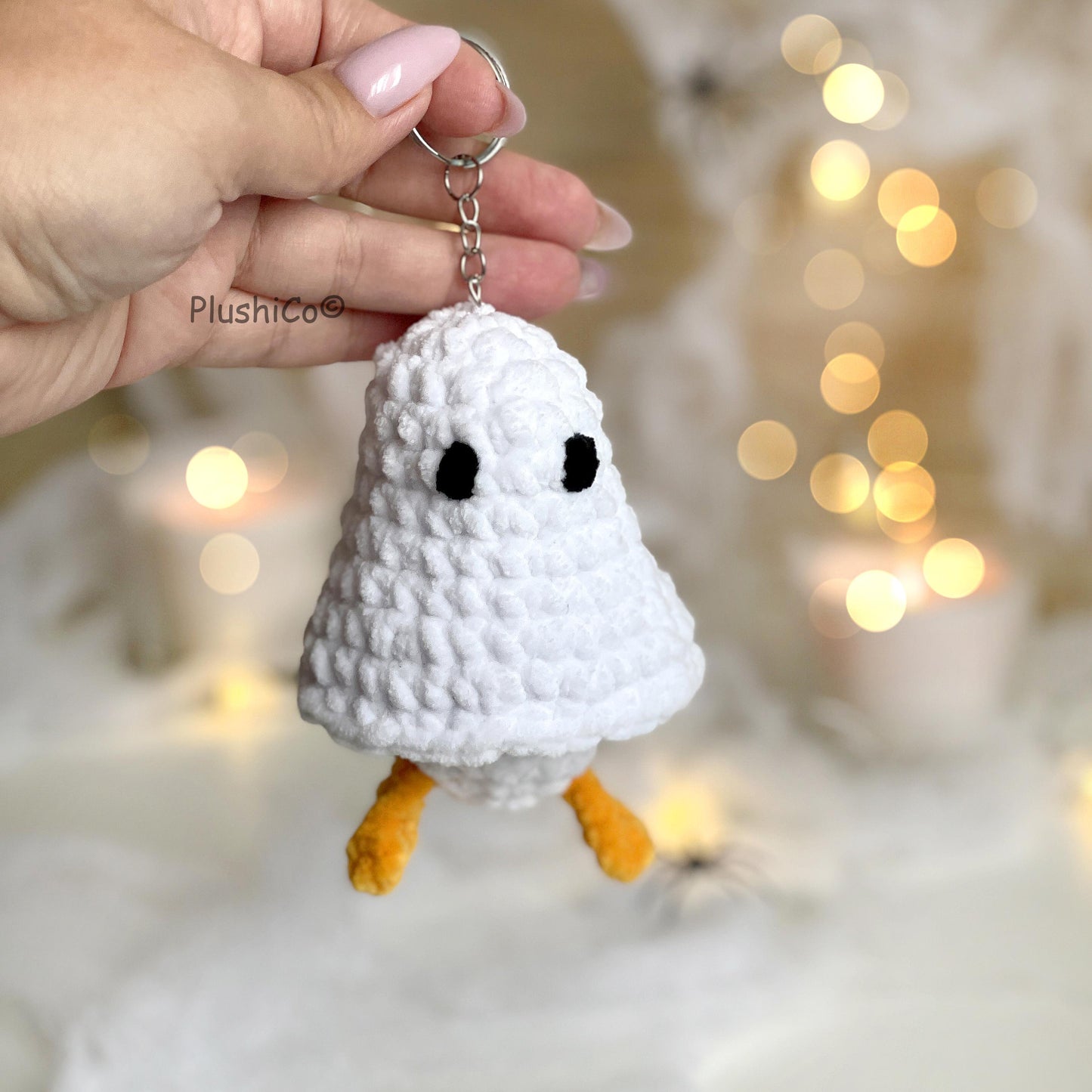 Spooky Goose Keychain Crochet Pattern - Low Sew