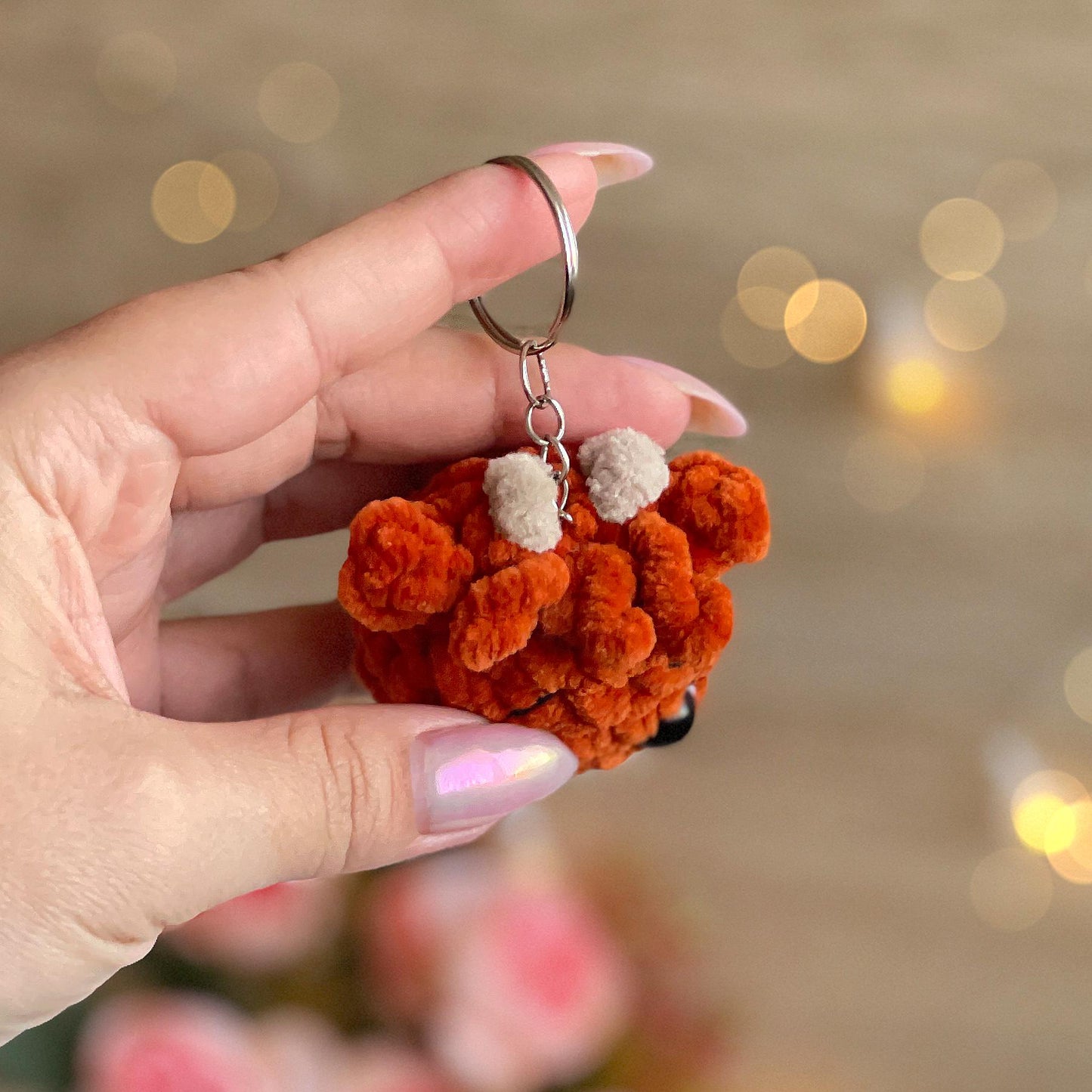 Cow Keychain Crochet Pattern, No Sew
