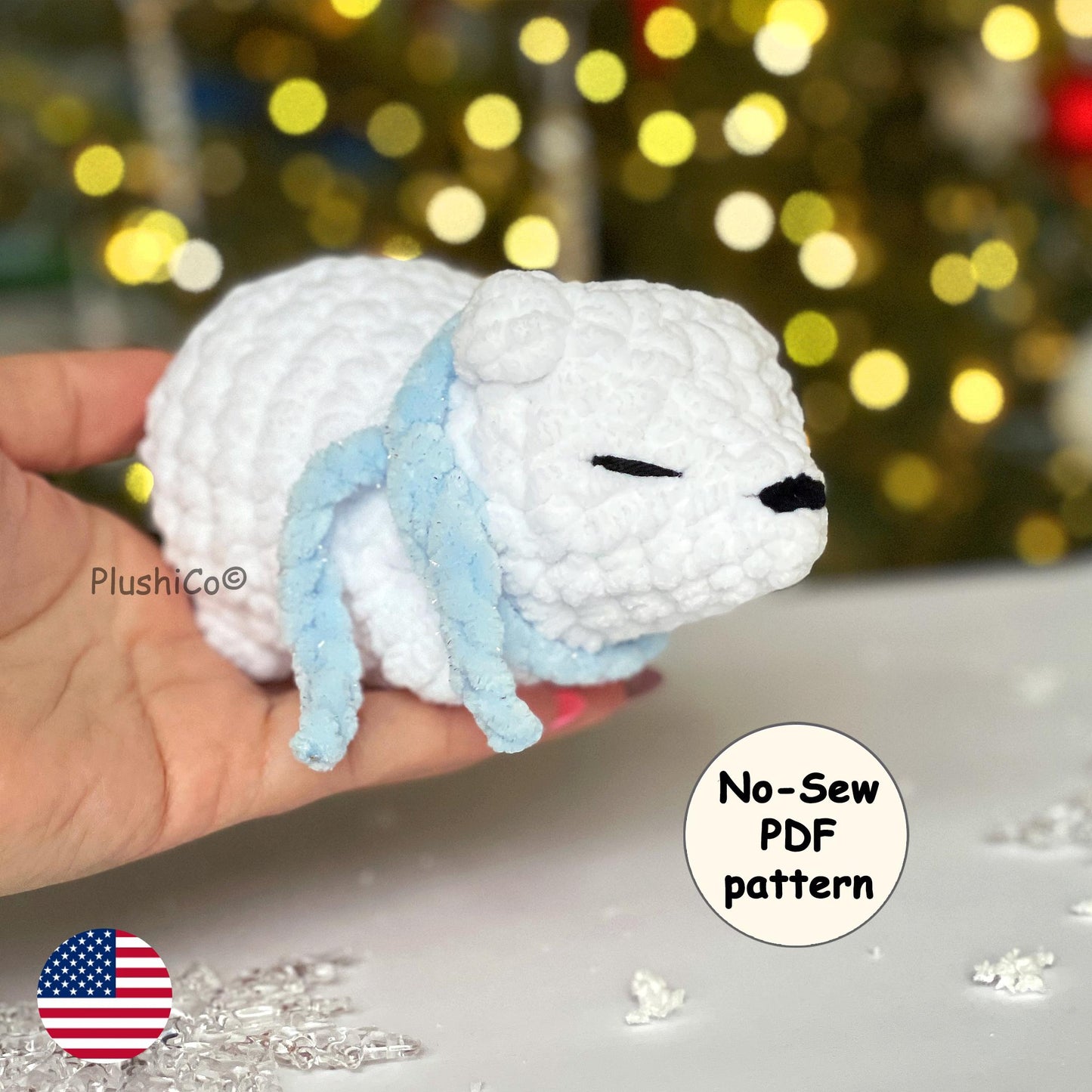 Polar Bear Crochet PATTERN - No Sew