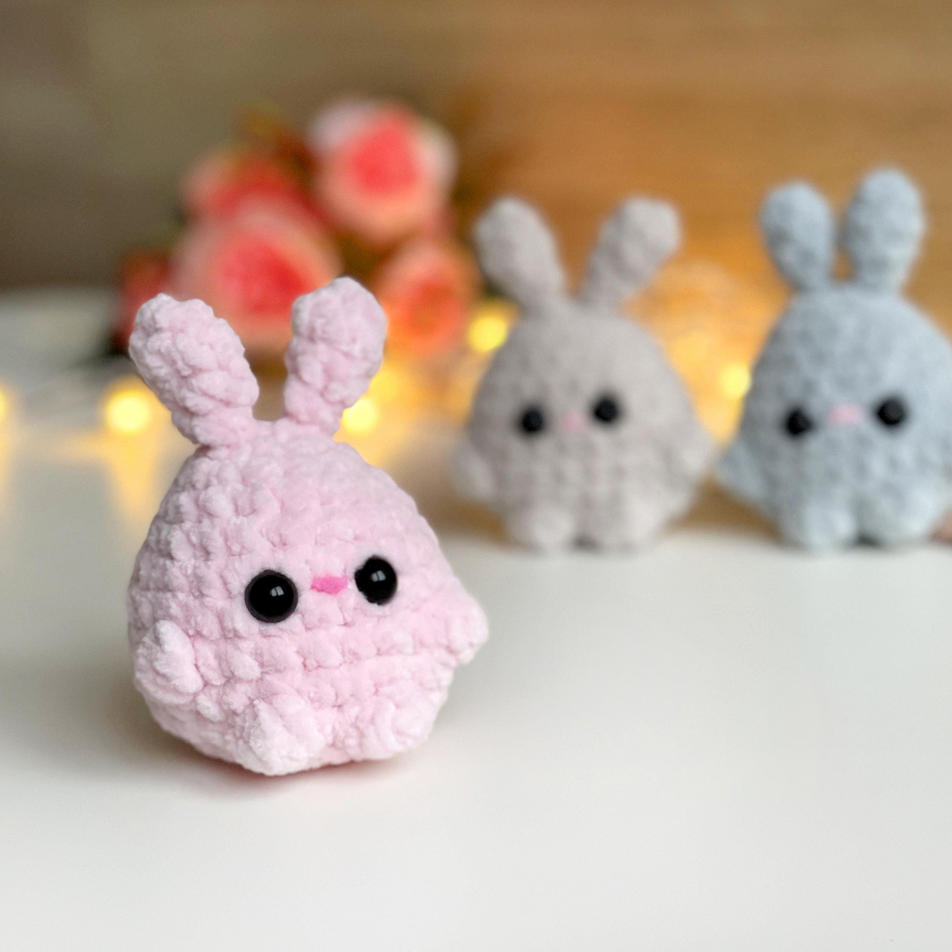 Bunny CROCHET PATTERN, Tiny Easter Rabbit, Cute Amigurumi Plushie, Easter Basket Stuff Toy, Easy PDF Tutorial for Beginners, Plush Rabbit