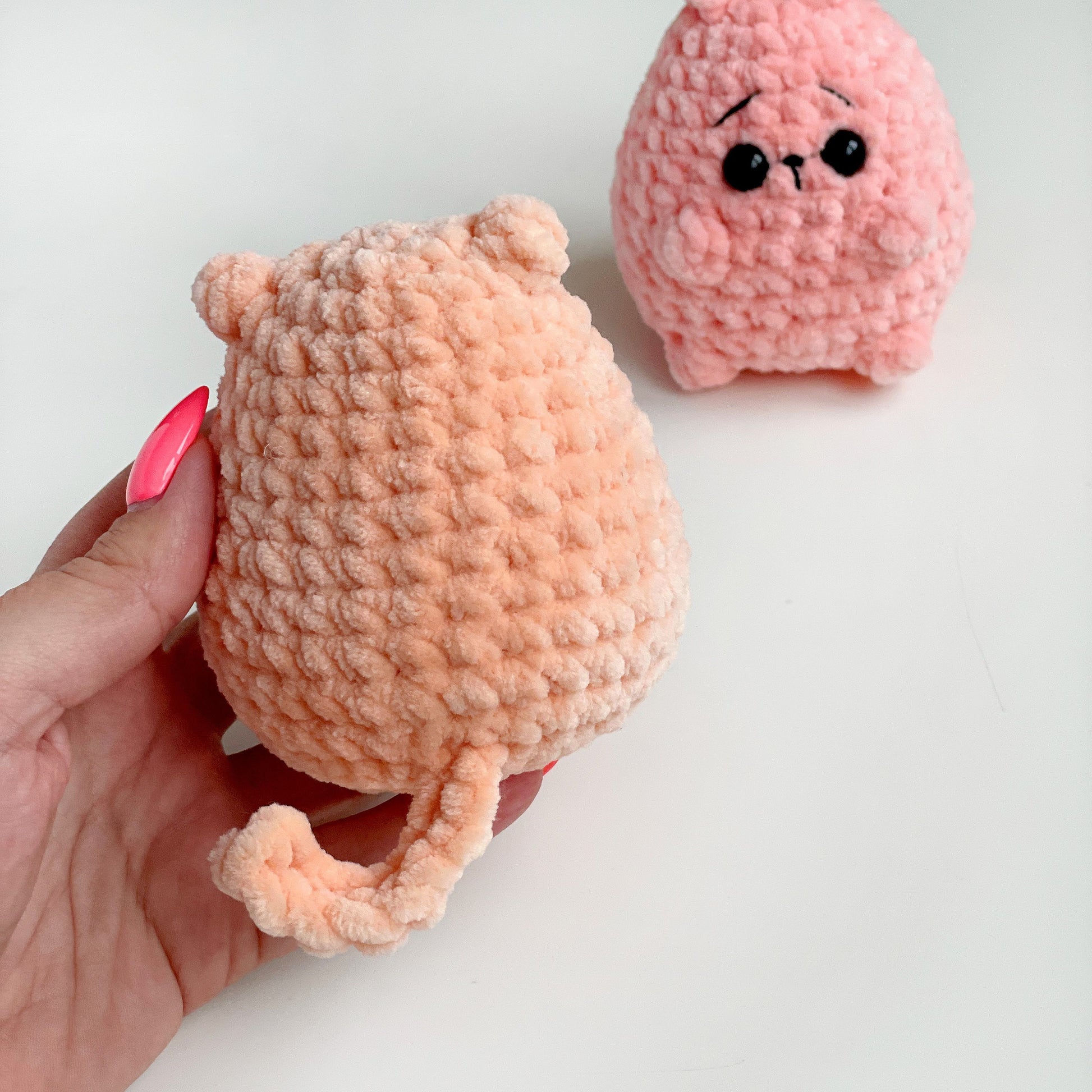 Bunny & Cat CROCHET PATTERN Bundle, No Sew Tiny Amigurumi Kitty Rabbit plushies, Cute Animals, Easy PDF Beginner Tutorial, Easter Baby Toys