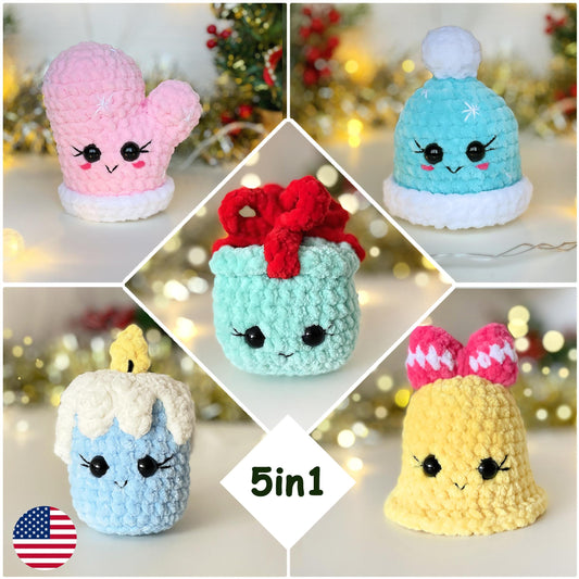 Christmas Crochet PATTERNS 5in1
