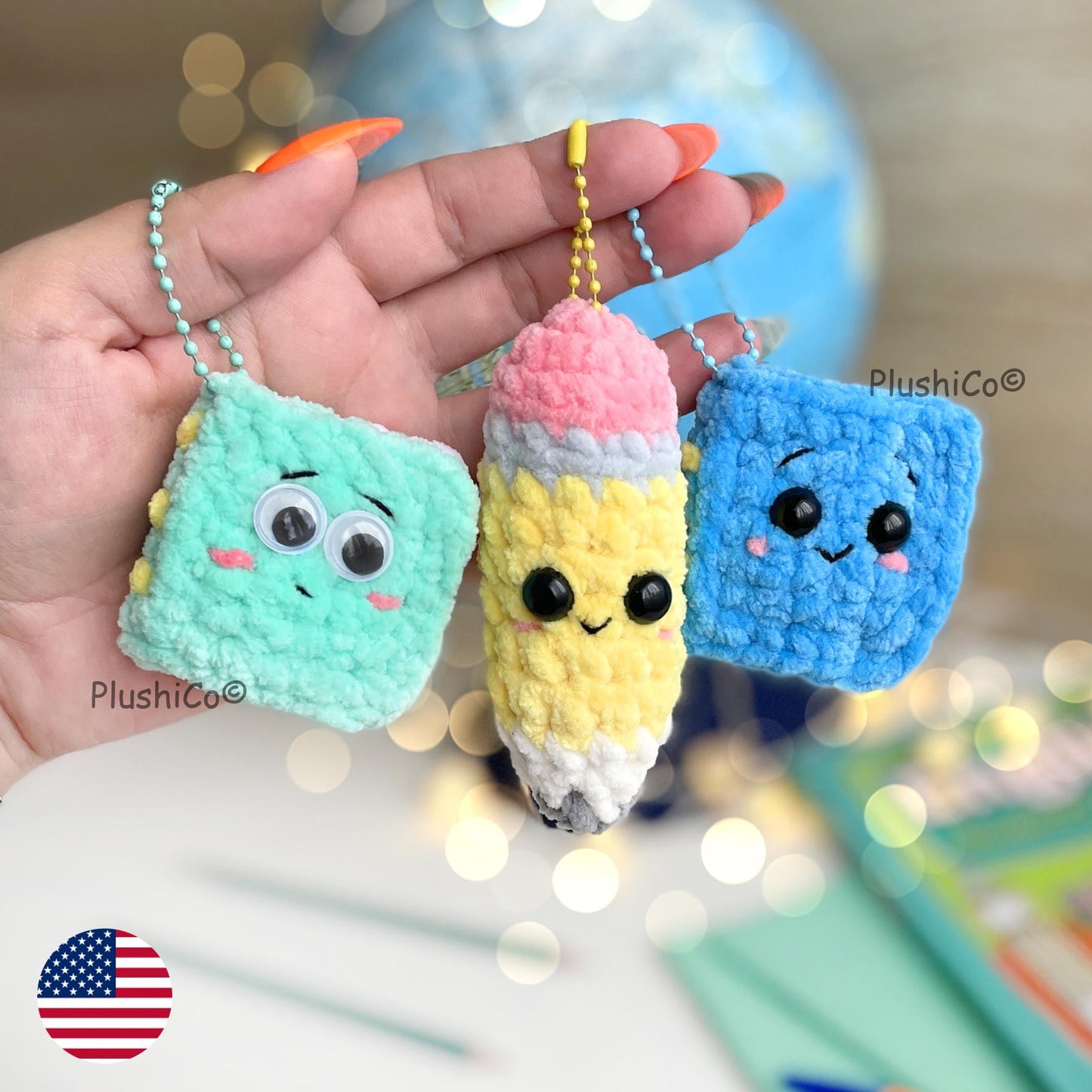 Graduation/Back to School Crochet Pattern 3-in-1, Low/No Sew