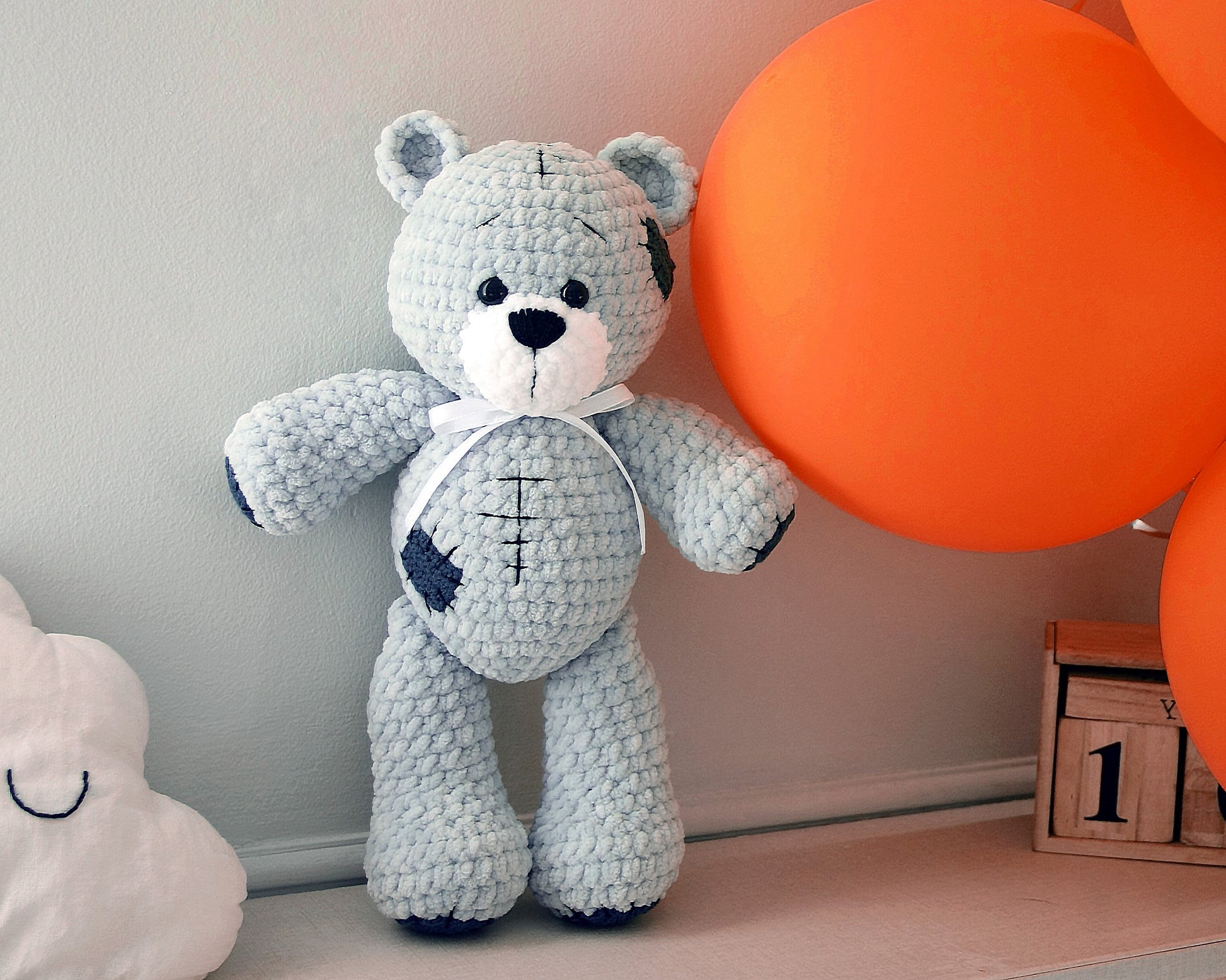 Teddy Bear CROCHET PATTERN, Amigurumi Classic Bear, Plush Stuffed Animal Baby Toy