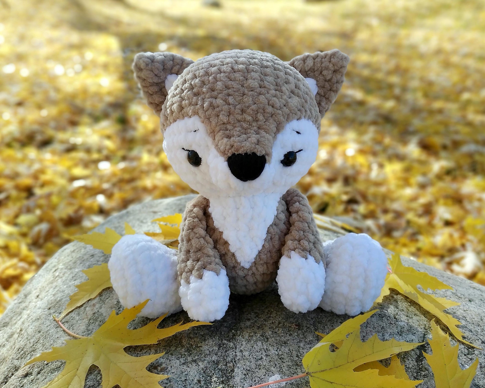 Wolf CROCHET PATTERN, Amigurumi Woodland Plushie, Stuffed Animal Tutotial, Cute diy chunky yarn Toy, PDF Instant Download, Plush Baby Toy