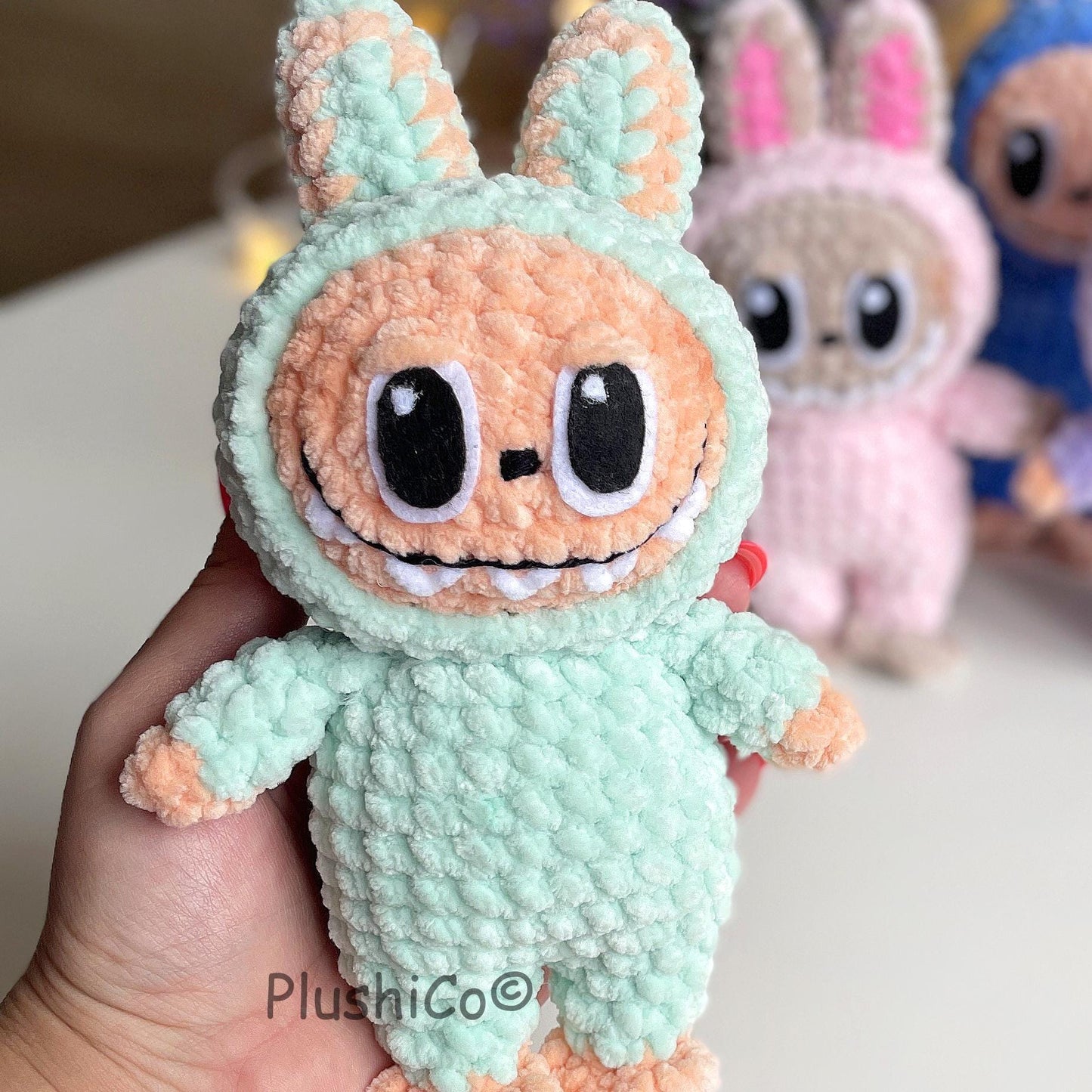 Smiling Bunny Crochet Pattern Bundle (Labubu Fan Art)
