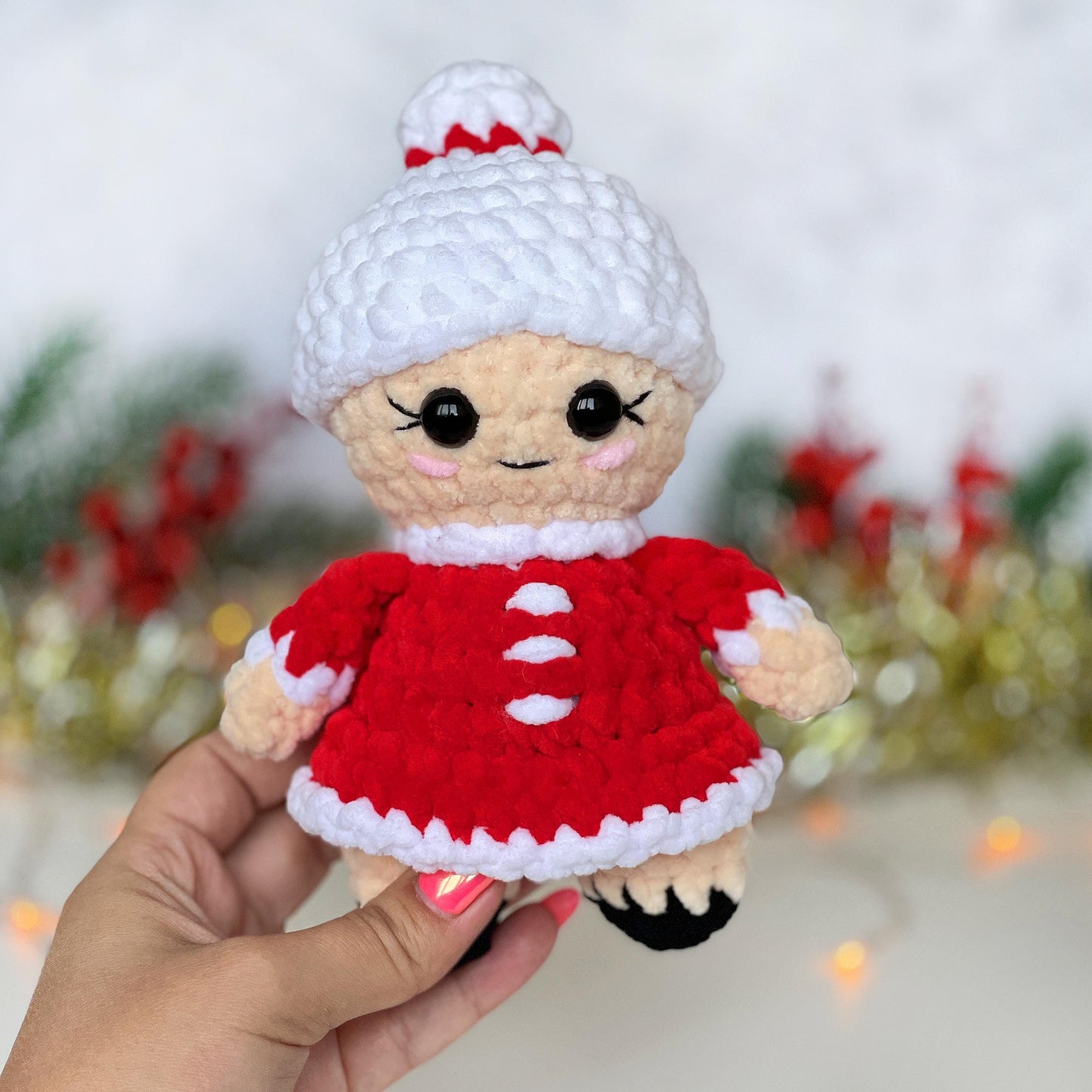 Mrs. Claus Crochet PATTERN - Low Sew