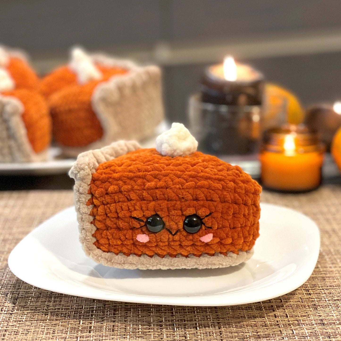 Pumpkin pie slice CROCHET PATTERN - Low Sew