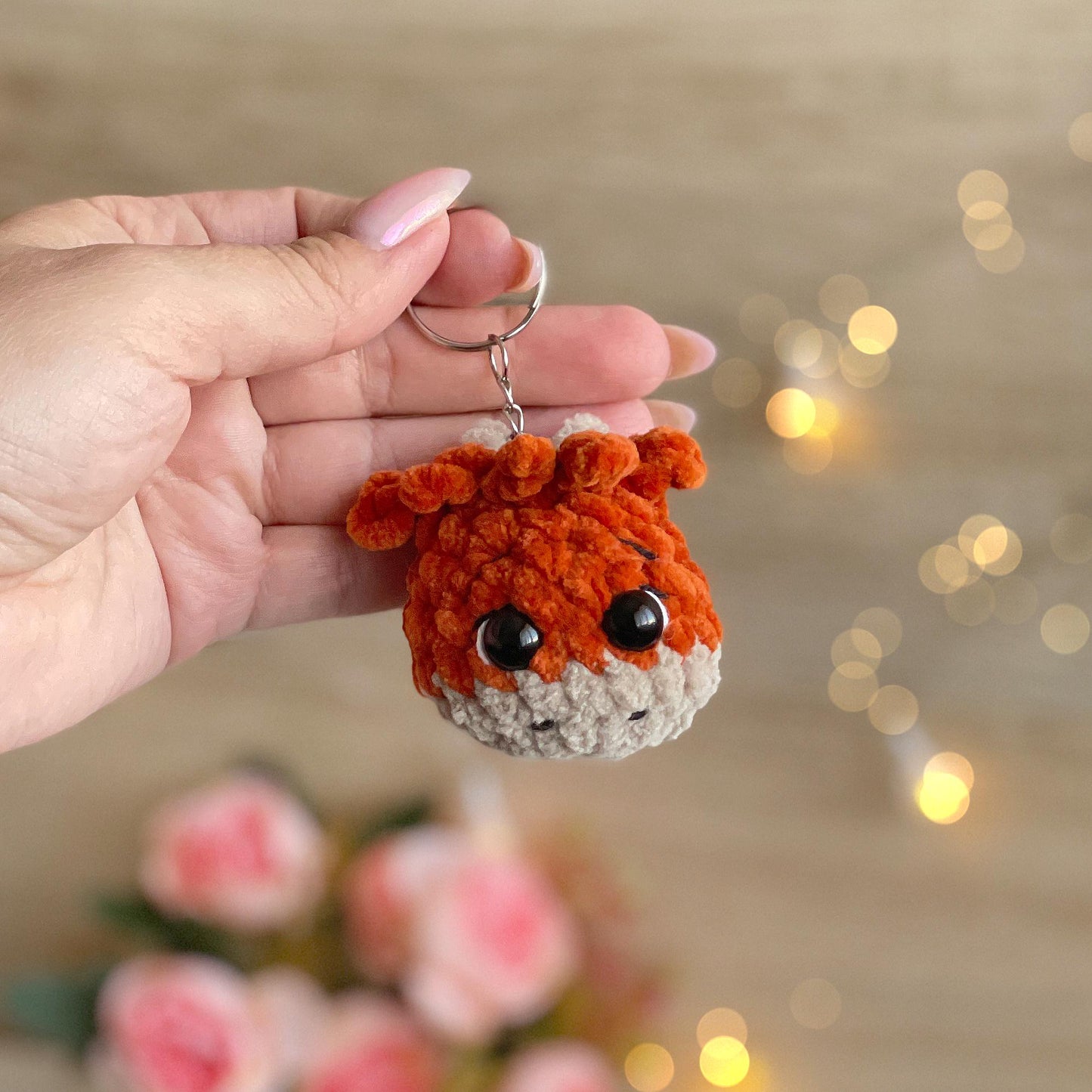 Cow Keychain Crochet Pattern, No Sew