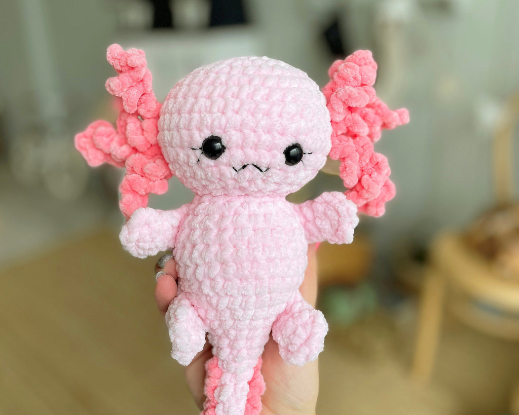 Axolotl CROCHET PATTERN, Amigurumi Plushie, Kawaii Cute Creature, River Stuffed Animal, Plush Baby Toy