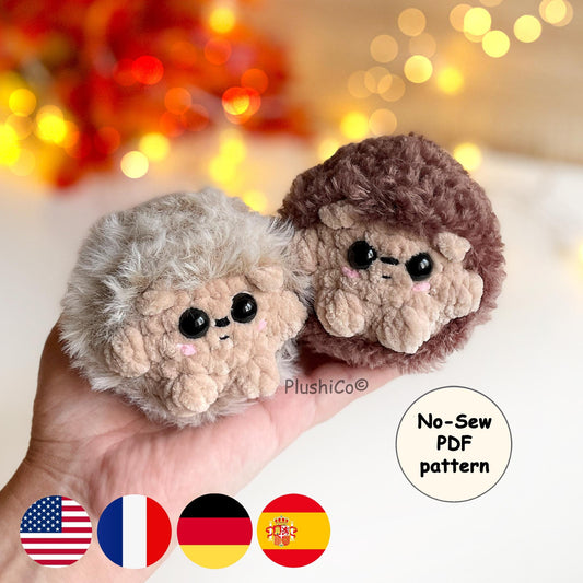 Hedgehog Crochet PATTERN - No Sew