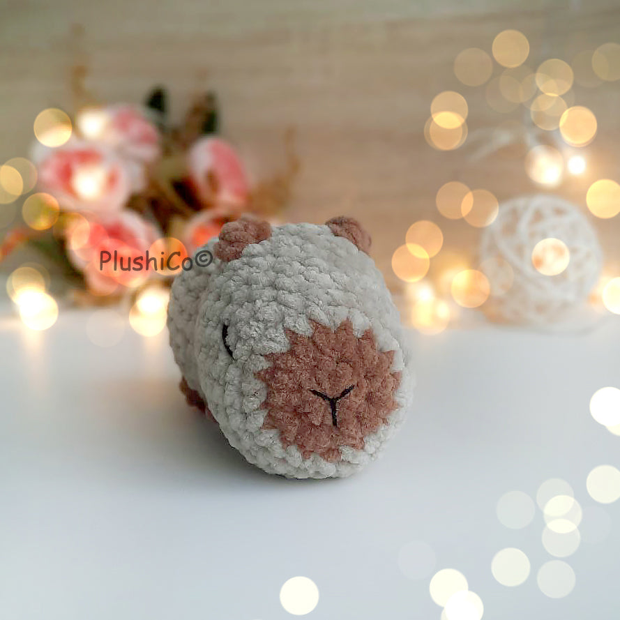 Capybara CROCHET PATTERN, No-Sew Amigurumi Plushie, Easy Beginner PDF, Kawaii Plush Handmade Baby Gift, Cute Stuffed Animal Chenille Toy