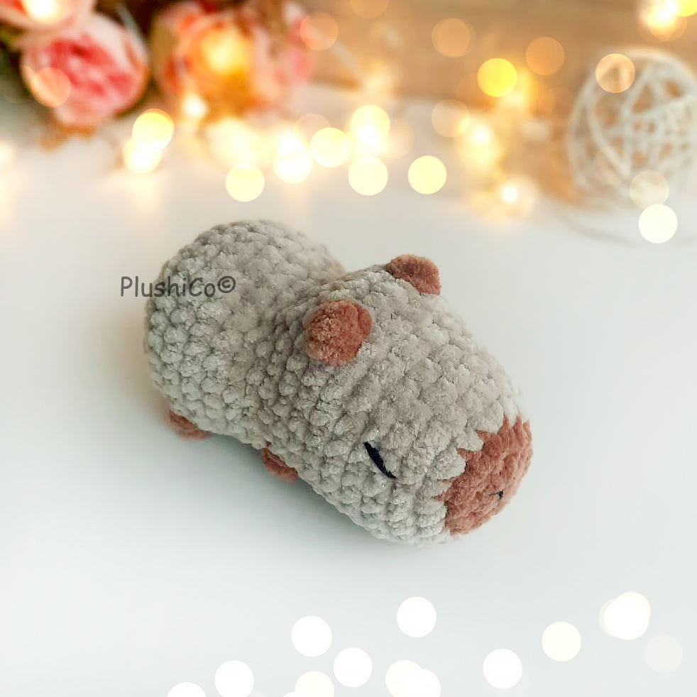 Capybara CROCHET PATTERN, No-Sew Amigurumi Plushie, Easy Beginner PDF, Kawaii Plush Handmade Baby Gift, Cute Stuffed Animal Chenille Toy