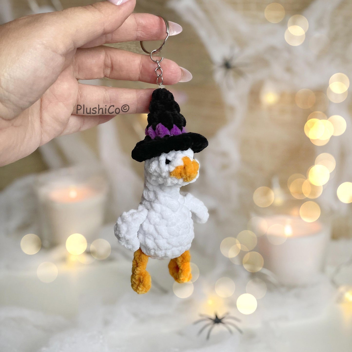 Spooky Goose Keychain Crochet Pattern - Low Sew