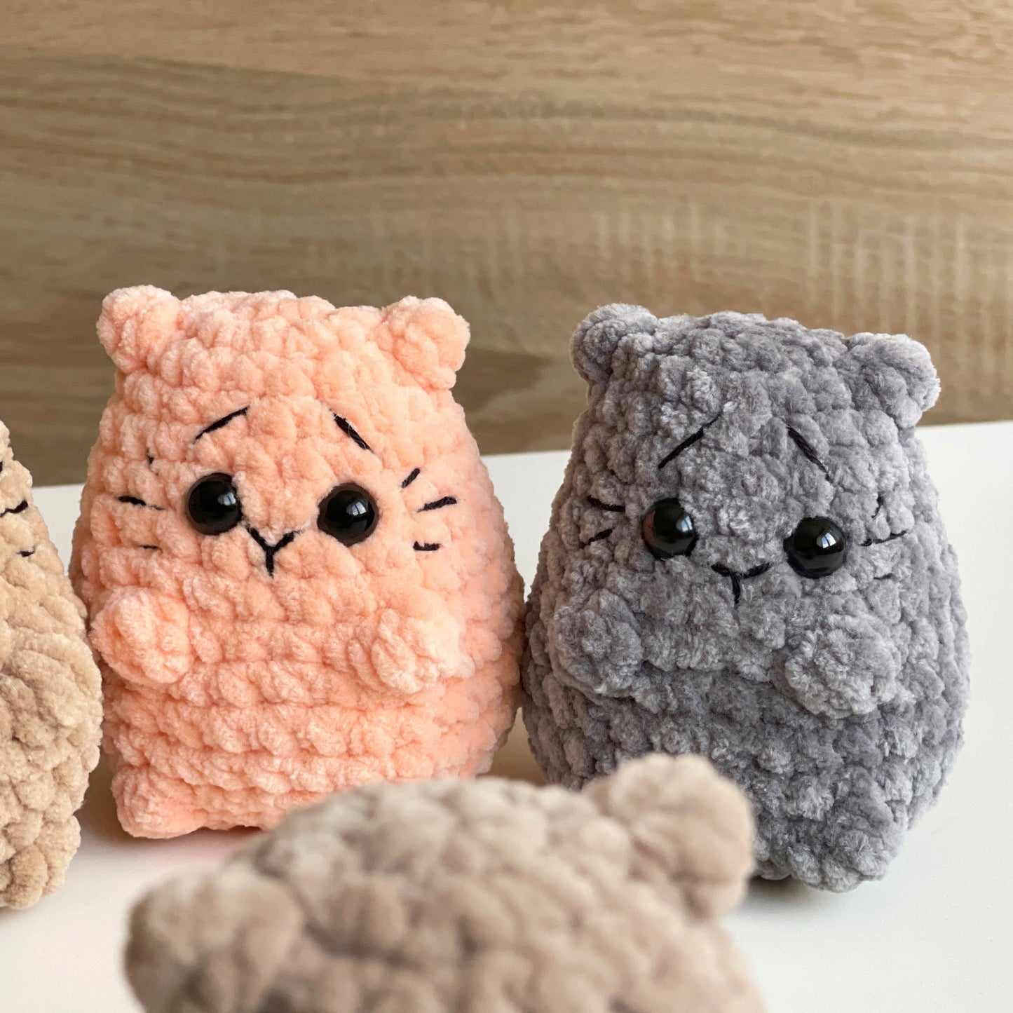 Cat No SEW CROCHET PATTERN, Amigurumi Loaf Kitty plushie, Cute Kawaii Tiny Animal, Easy Beginner Friendly Tutorial, Plush Mini Softie Toy