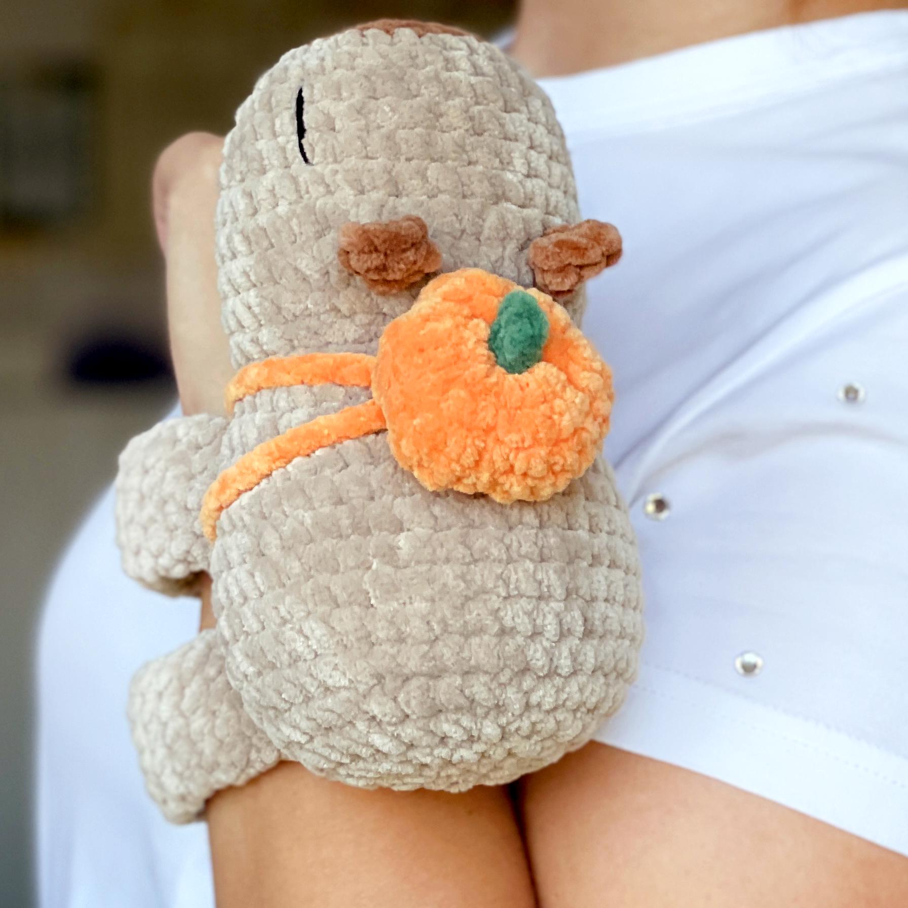 Capybara Slap Bracelet CROCHET PATTERN, Low Sew Amigurumi Plushie, Interactive Kid Accessory, Easy PDF Tutorial,Cute Blanket Yarn Animal Toy