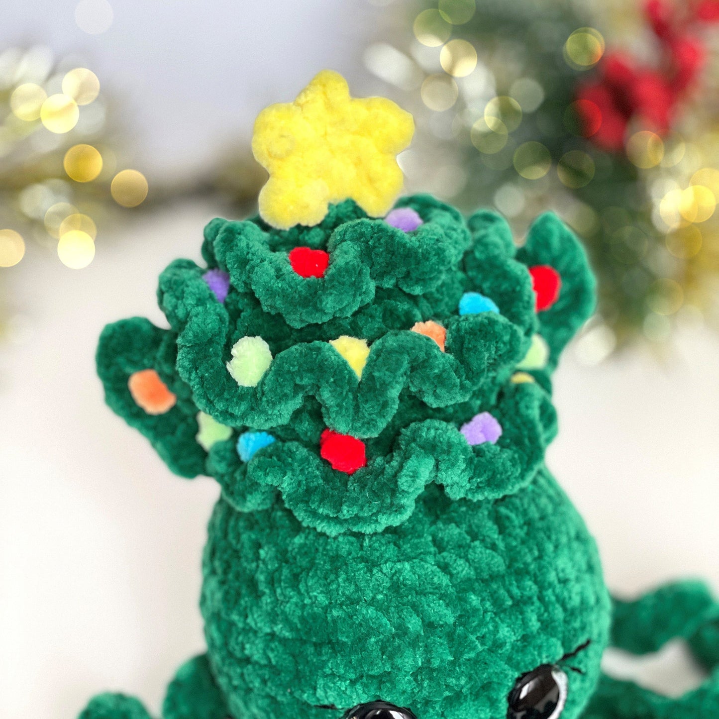 Christmas Tree Squid CROCHET PATTERN - Low Sew