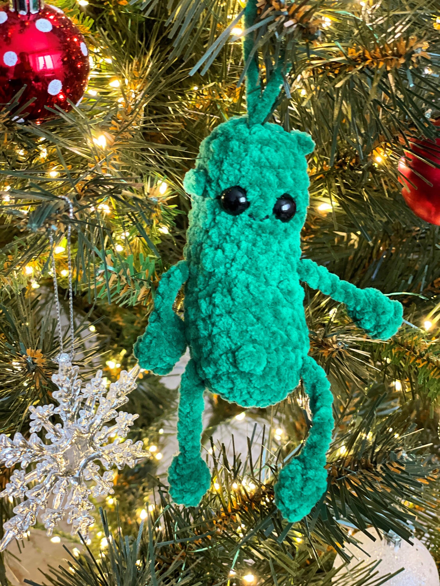 Christmas Pickle Crochet Pattern - No Sew