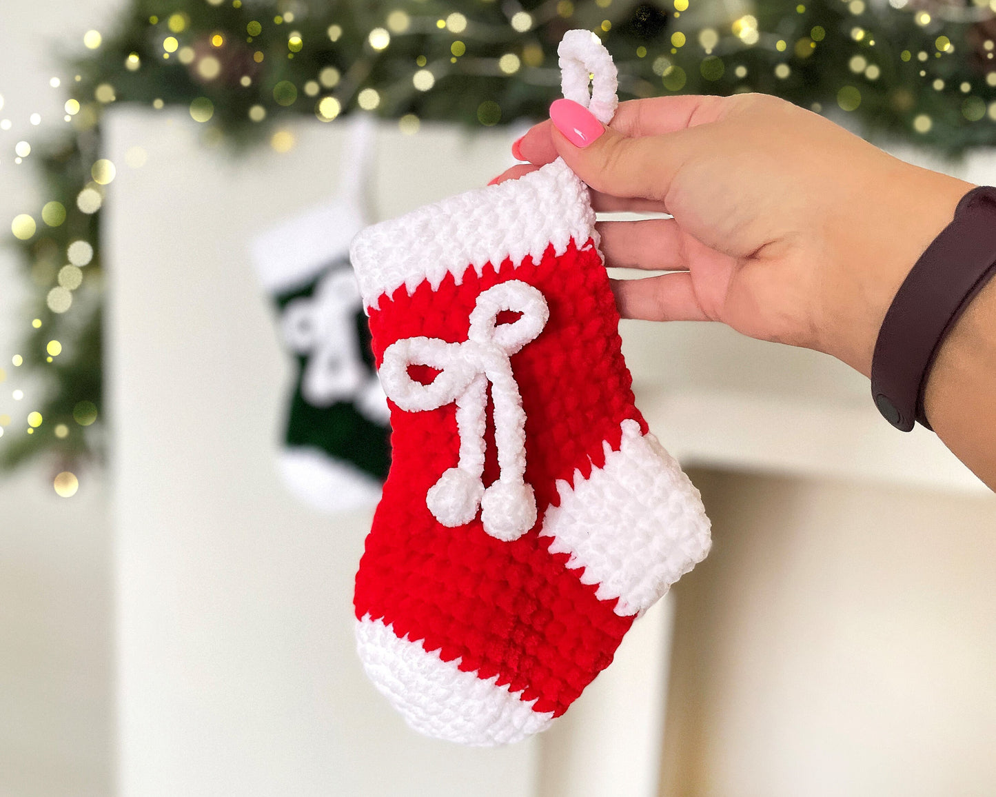 Christmas Stocking CROCHET PATTERN - No Sew