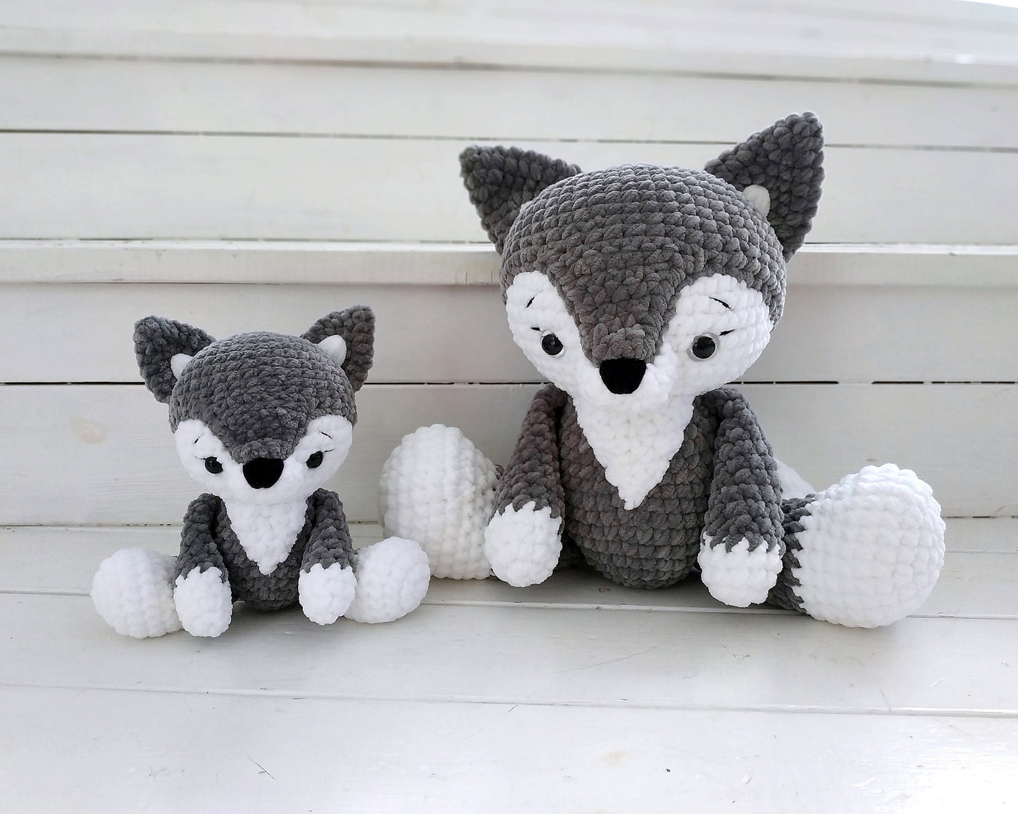 Wolf Crochet Pattern, 2 sizes