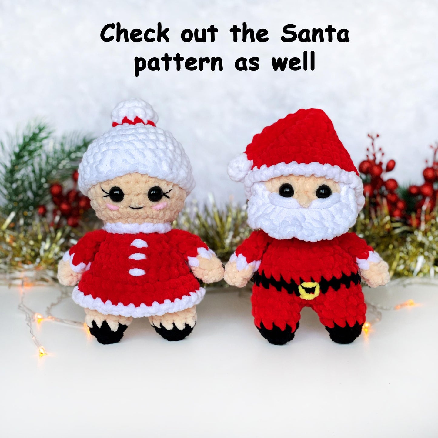Mrs. Claus Crochet PATTERN - Low Sew