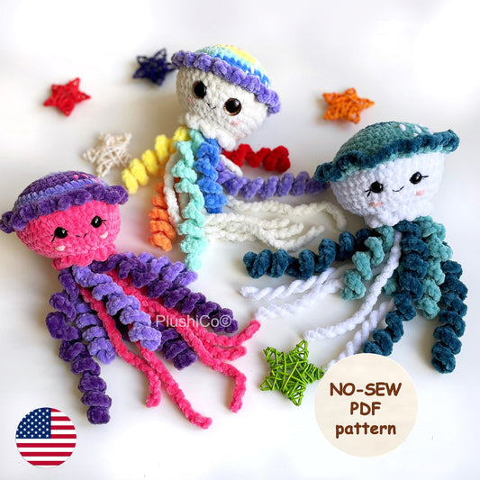 Jellyfish Crochet Pattern - NO SEW