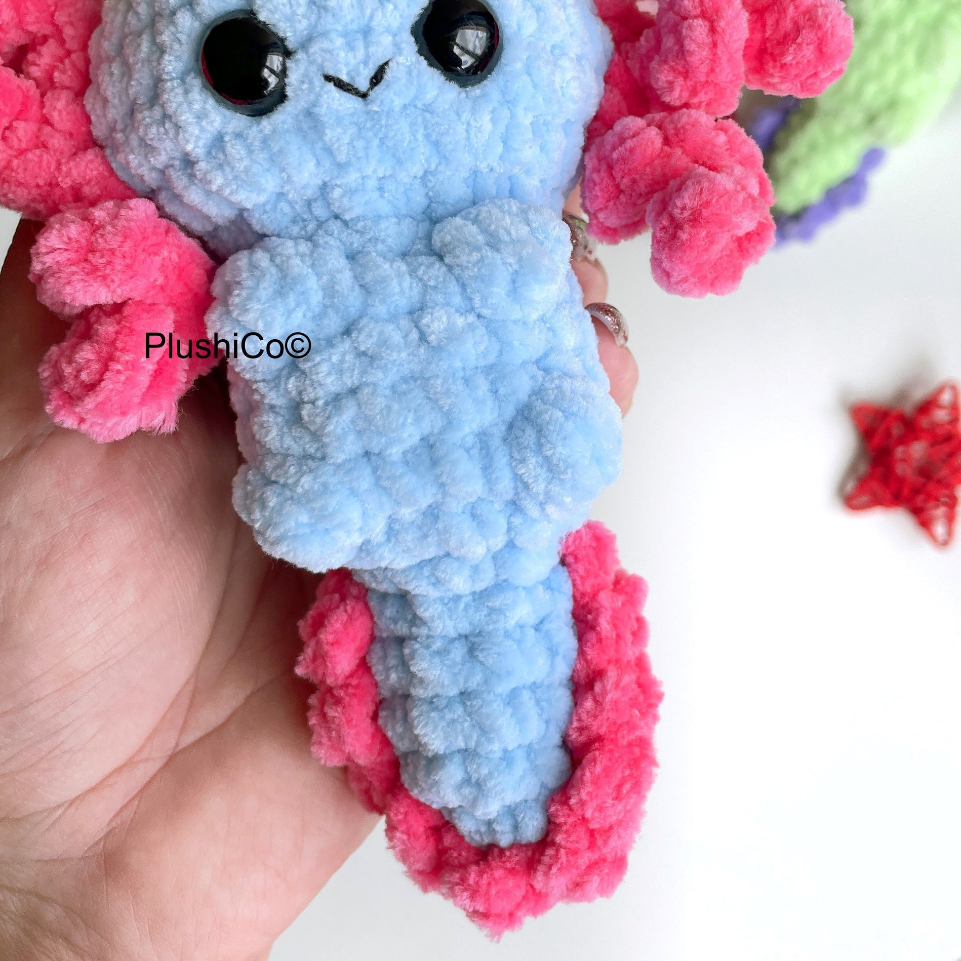 Axolotl CROCHET PATTERN, No Sew Amigurumi Plushie, Kawaii Sea Creature, Stuffed Plush Animal Baby Toy, Easy Beginner PDF, Instant Download