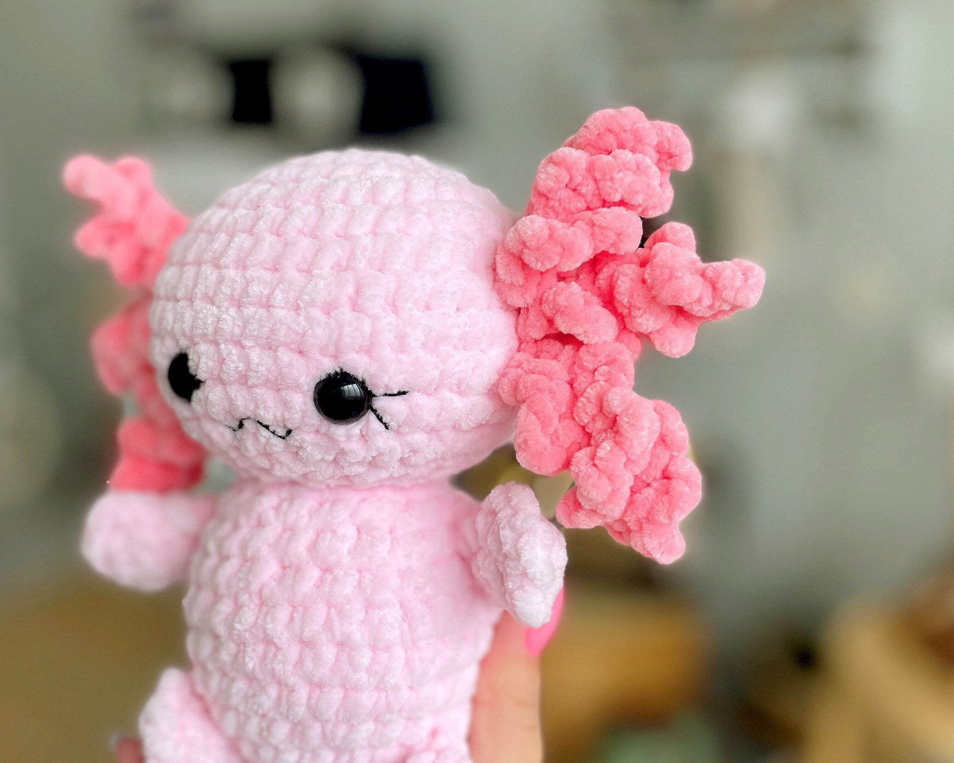 Axolotl CROCHET PATTERN, Amigurumi Plushie, Kawaii Cute Creature, River Stuffed Animal, Plush Baby Toy