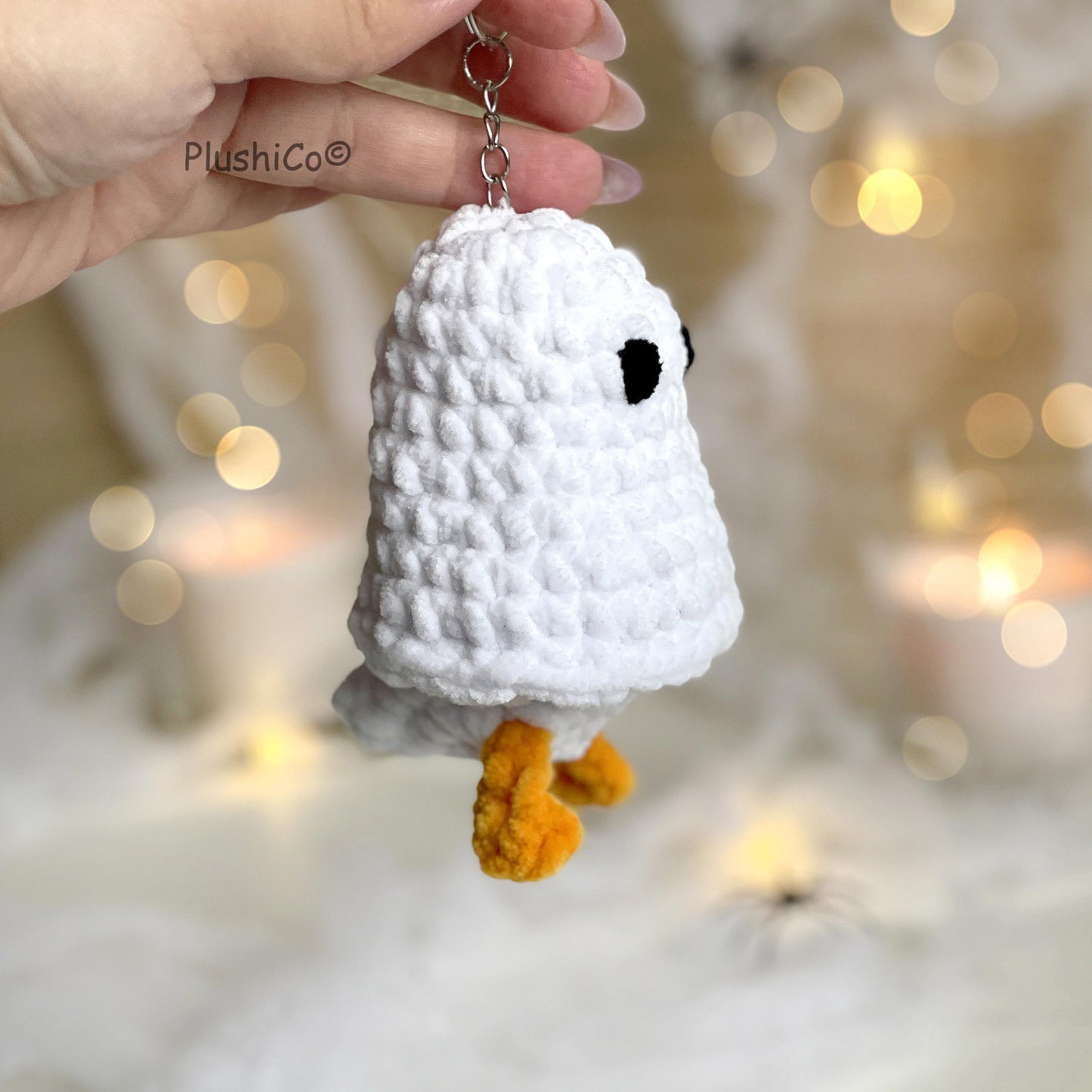 Spooky Goose Keychain Crochet Pattern - Low Sew