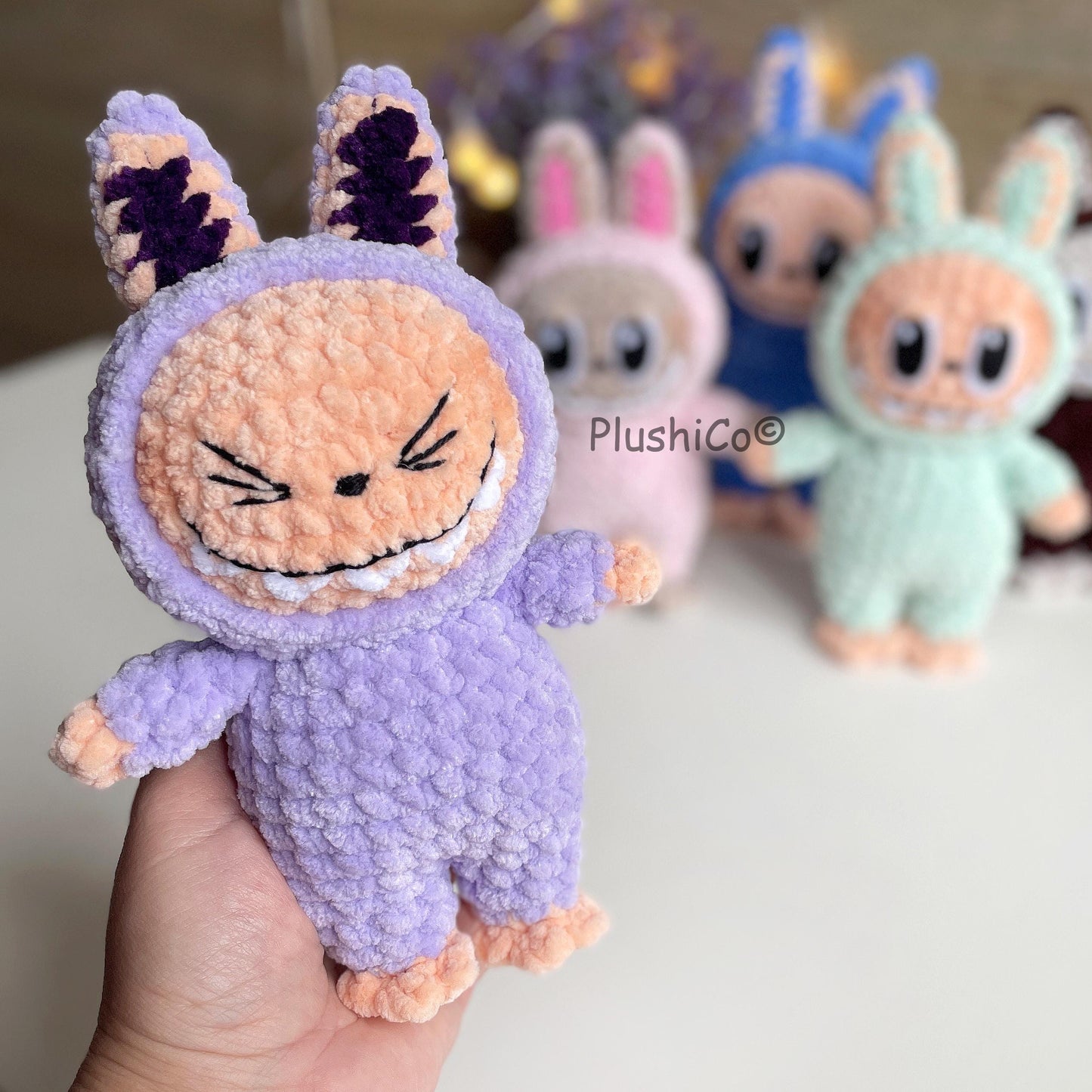 Smiling Bunny Crochet Pattern Bundle (Labubu Fan Art)