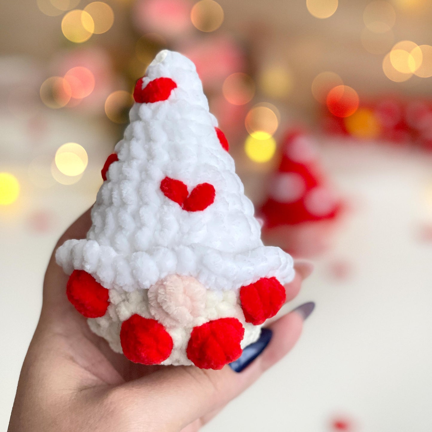 Valentines Gnome Crochet Pattern No Sew