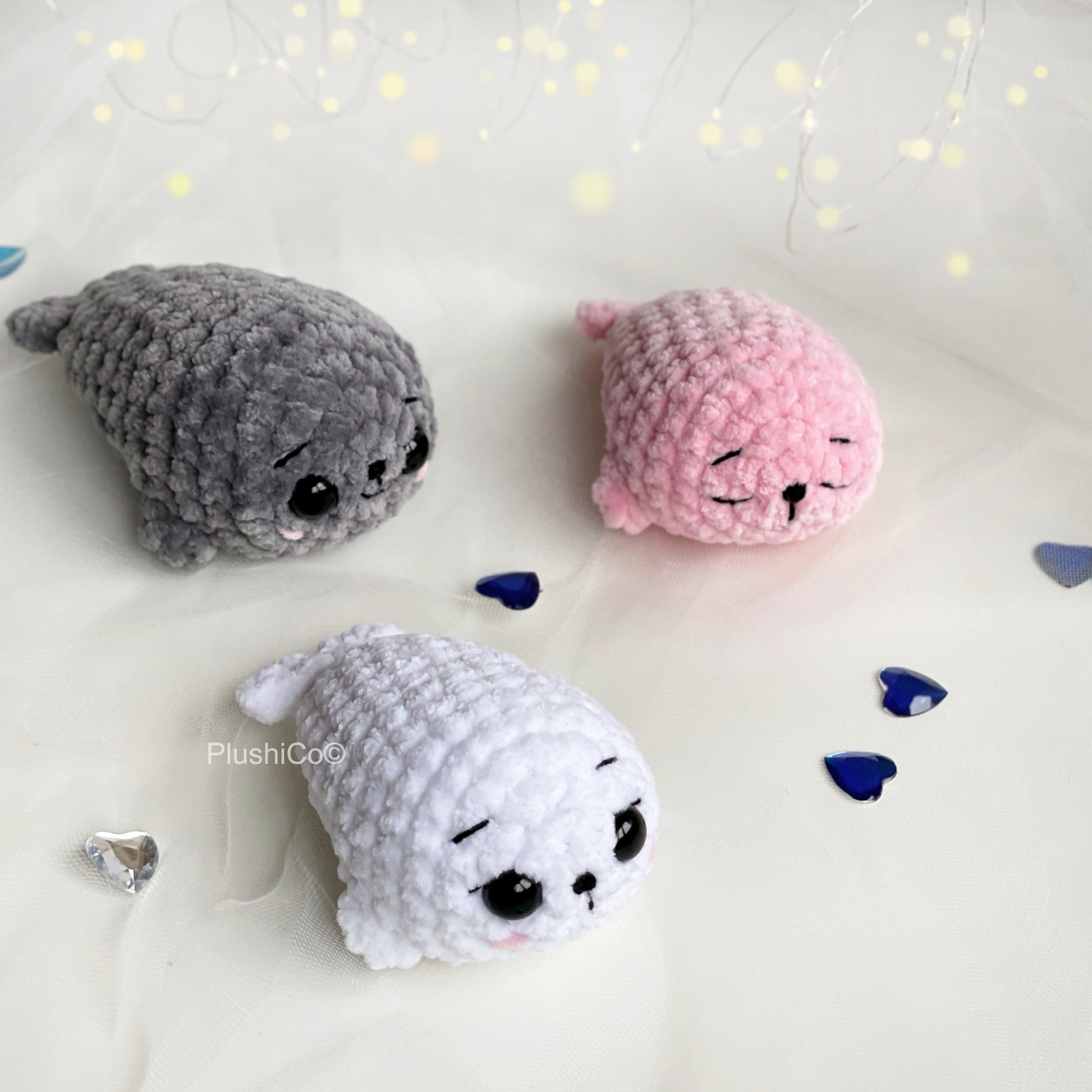 Baby Seal CROCHET PATTERN No Sew, Kawaii Amigurumi Manatee, Easy Sea Animal Toy, Beginner-Friendly PDF Tutorial, Cute diy Gift